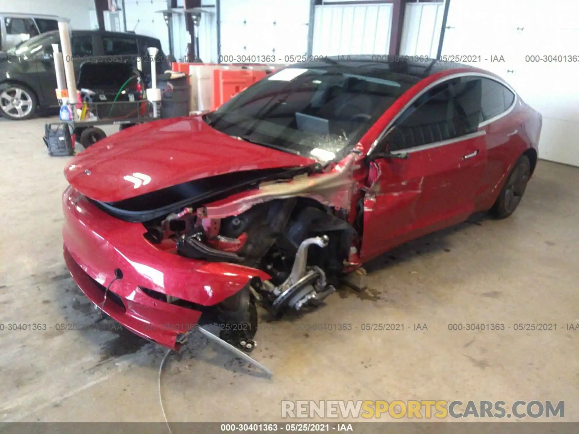 2 Photograph of a damaged car 5YJ3E1EB5LF800863 TESLA MODEL 3 2020