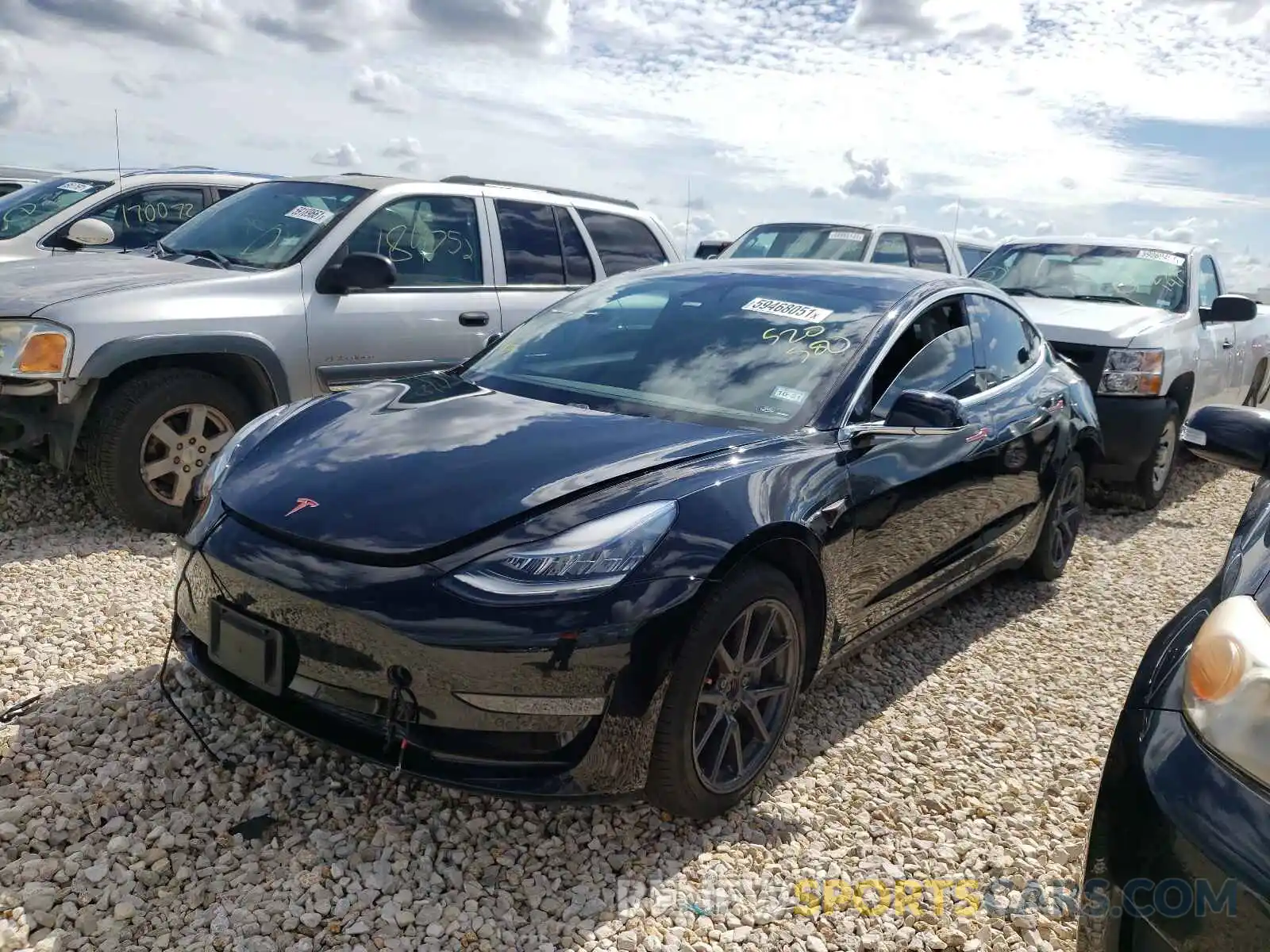 2 Photograph of a damaged car 5YJ3E1EB6LF520580 TESLA MODEL 3 2020