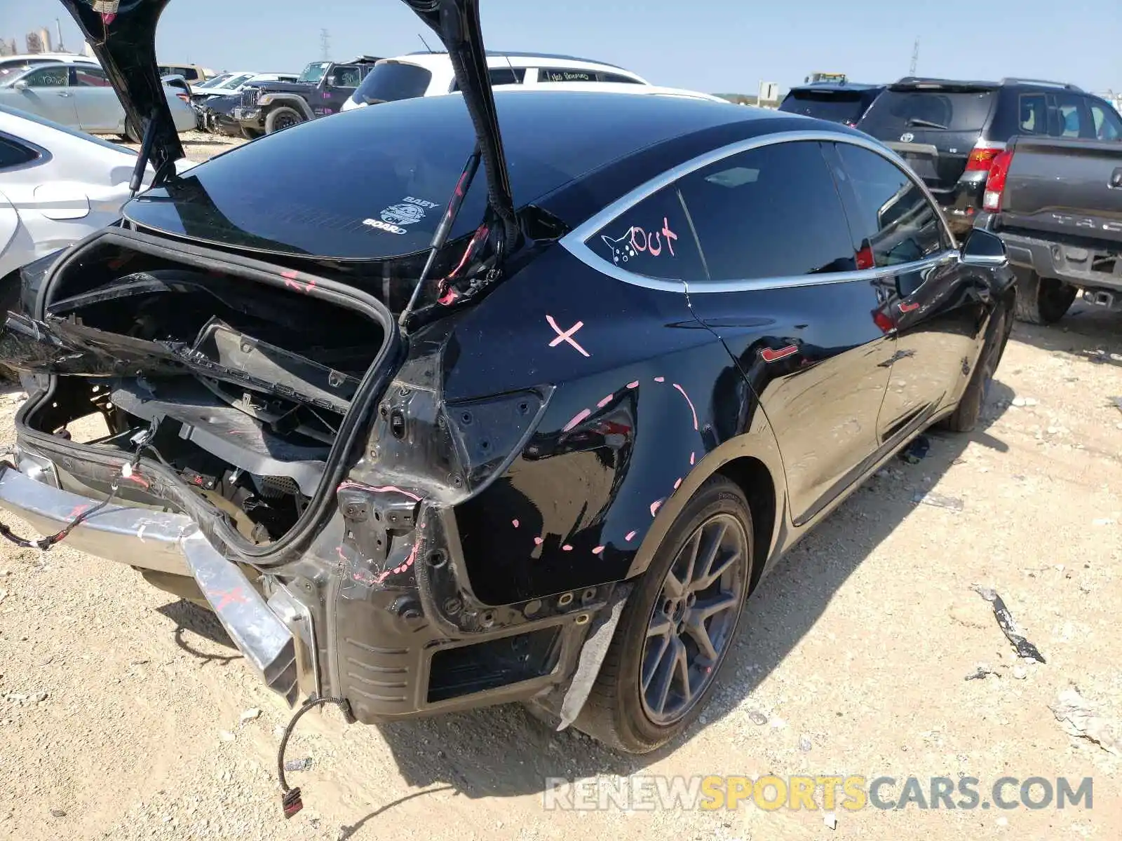 4 Photograph of a damaged car 5YJ3E1EB6LF520580 TESLA MODEL 3 2020