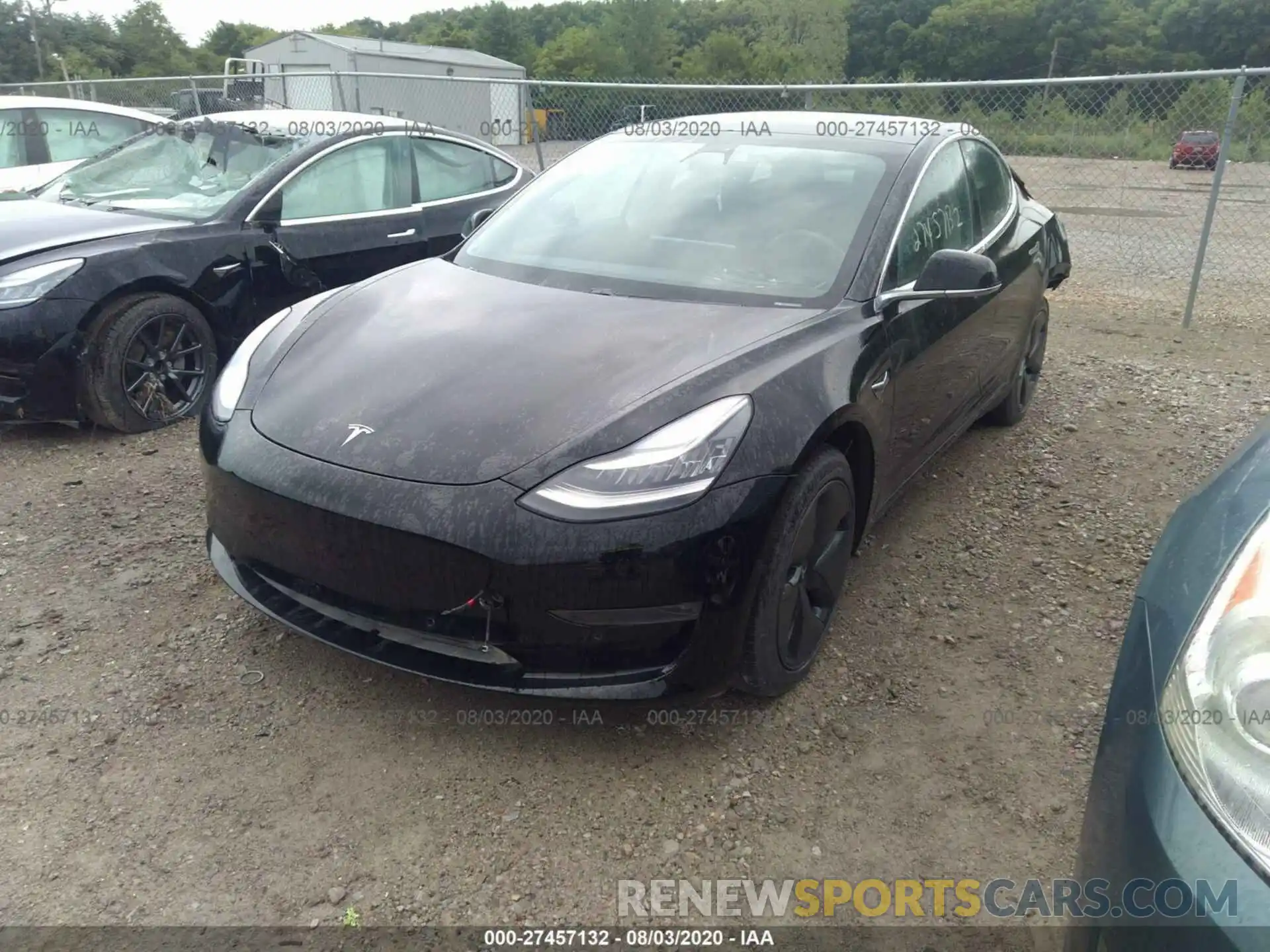 2 Photograph of a damaged car 5YJ3E1EB6LF521471 TESLA MODEL 3 2020