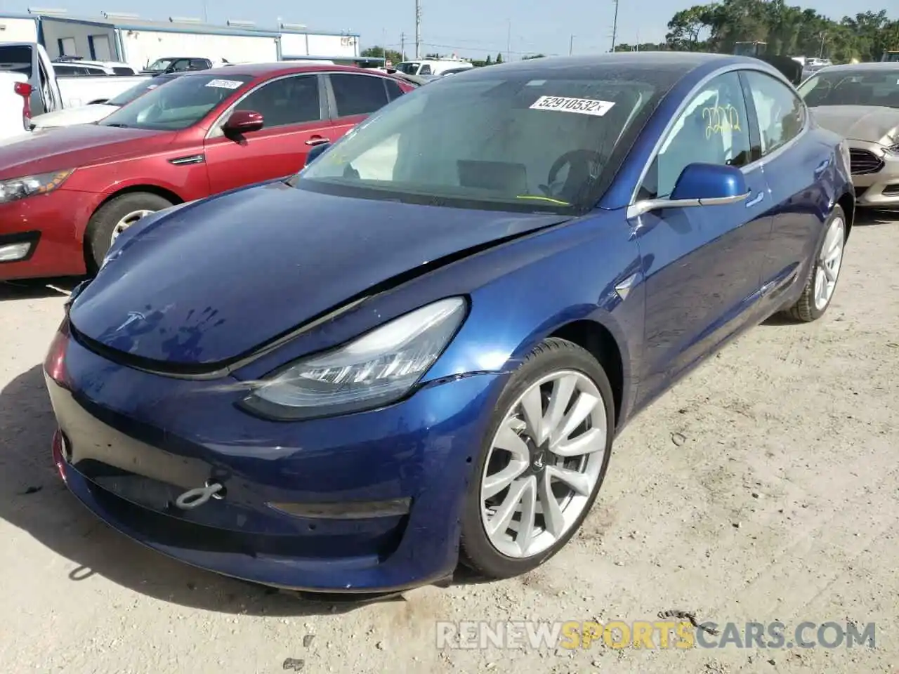 2 Photograph of a damaged car 5YJ3E1EB6LF535368 TESLA MODEL 3 2020