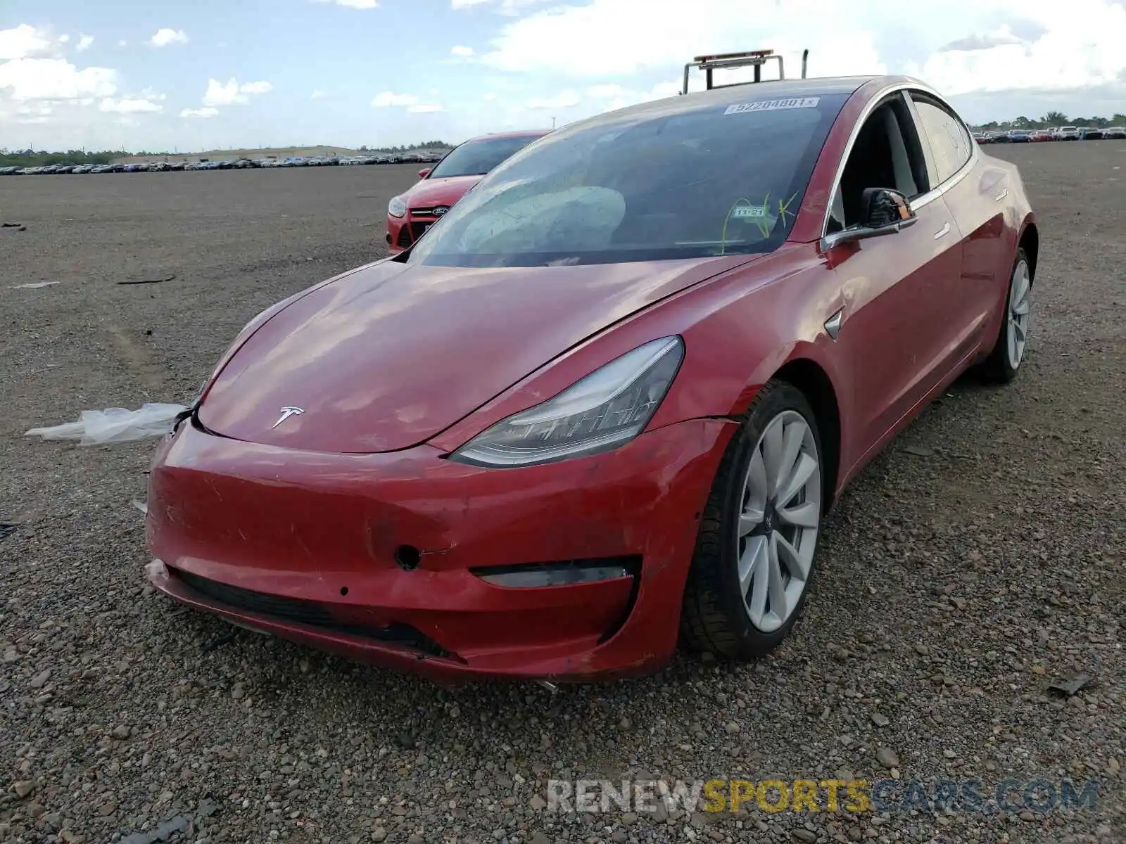 2 Photograph of a damaged car 5YJ3E1EB6LF588961 TESLA MODEL 3 2020