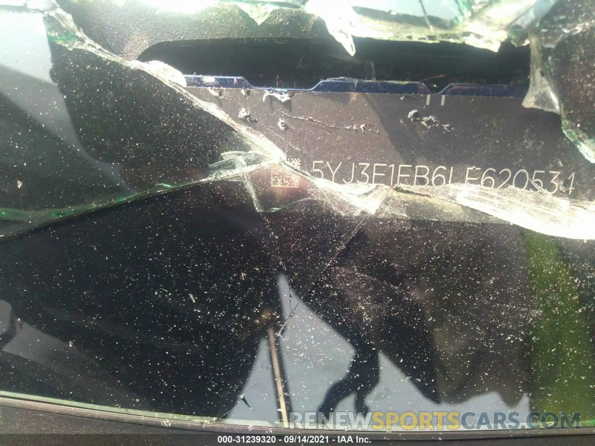 9 Photograph of a damaged car 5YJ3E1EB6LF620534 TESLA MODEL 3 2020