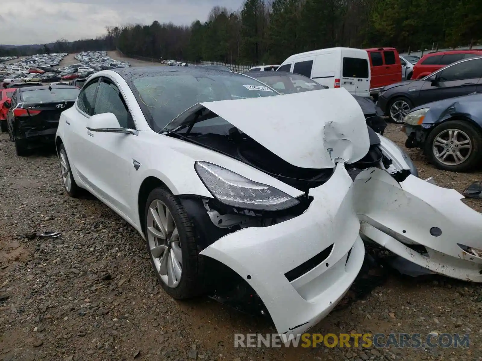 1 Photograph of a damaged car 5YJ3E1EB6LF621022 TESLA MODEL 3 2020