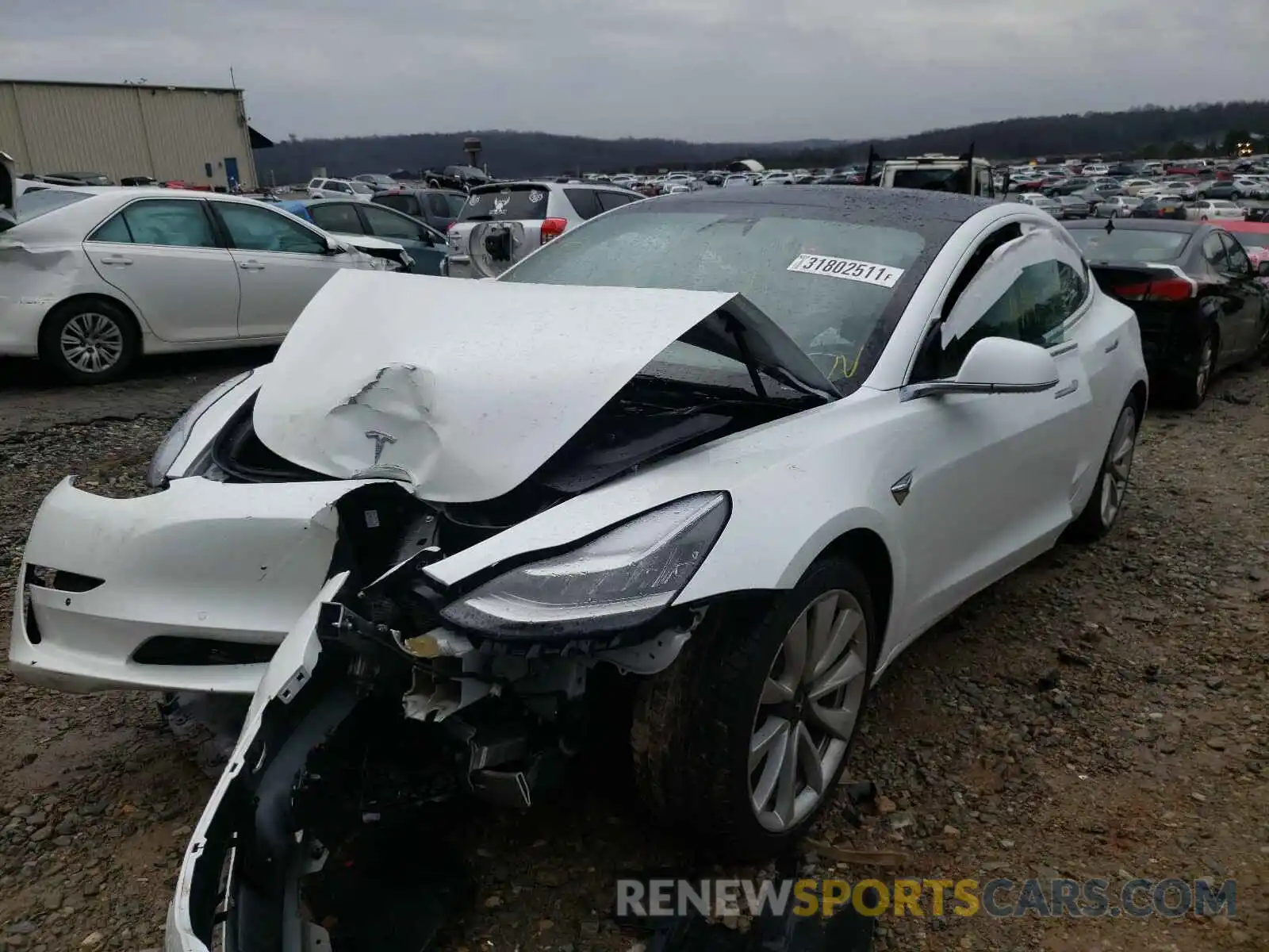 2 Photograph of a damaged car 5YJ3E1EB6LF621022 TESLA MODEL 3 2020