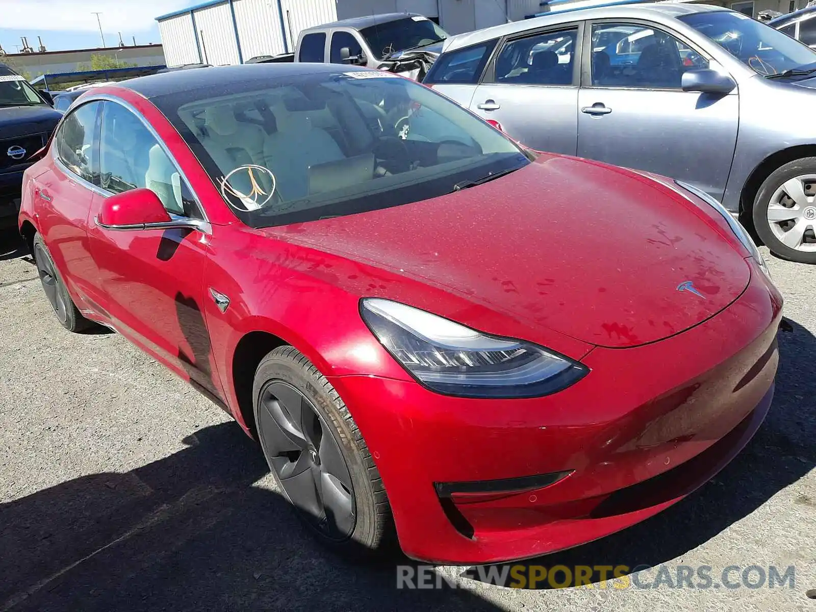 1 Photograph of a damaged car 5YJ3E1EB6LF628603 TESLA MODEL 3 2020