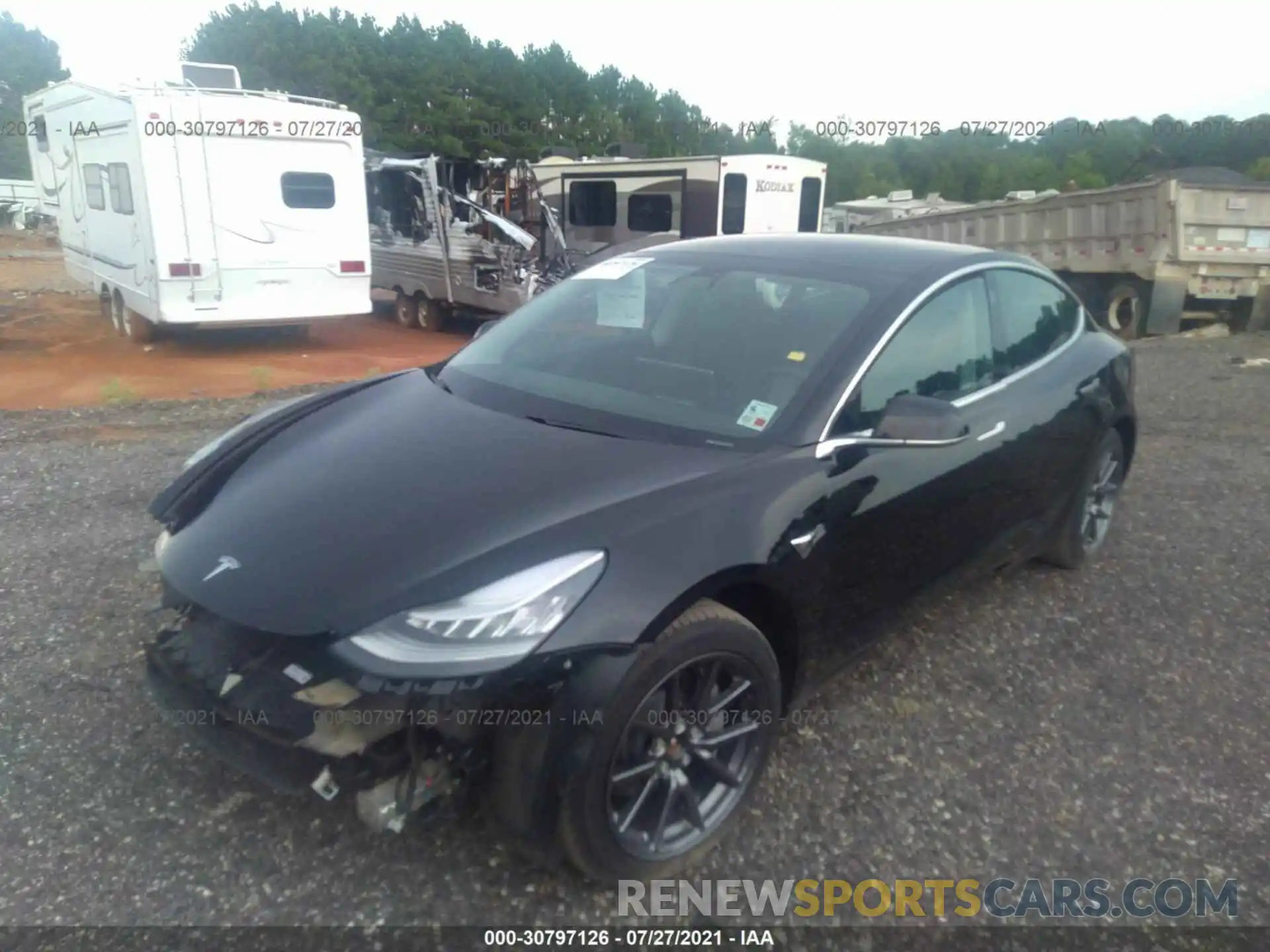 2 Photograph of a damaged car 5YJ3E1EB6LF635115 TESLA MODEL 3 2020