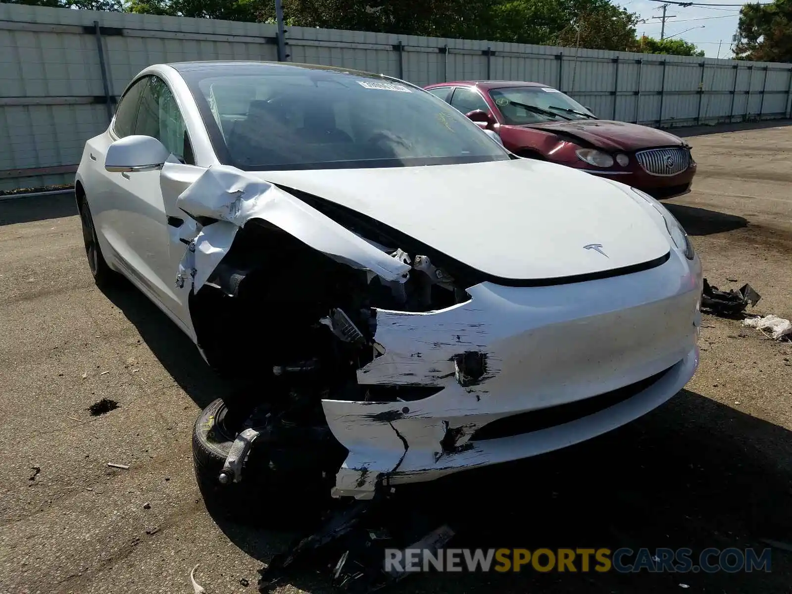 1 Photograph of a damaged car 5YJ3E1EB6LF637690 TESLA MODEL 3 2020