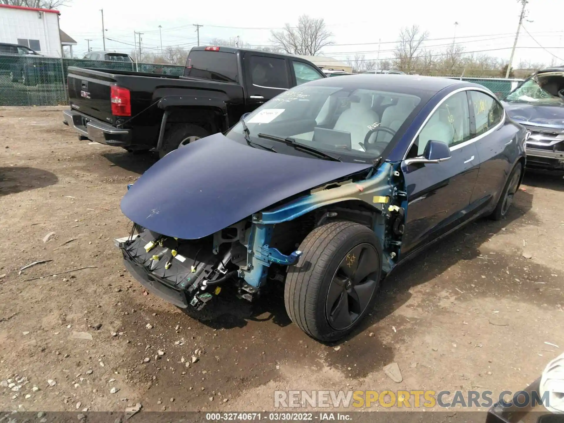 2 Photograph of a damaged car 5YJ3E1EB6LF639309 TESLA MODEL 3 2020