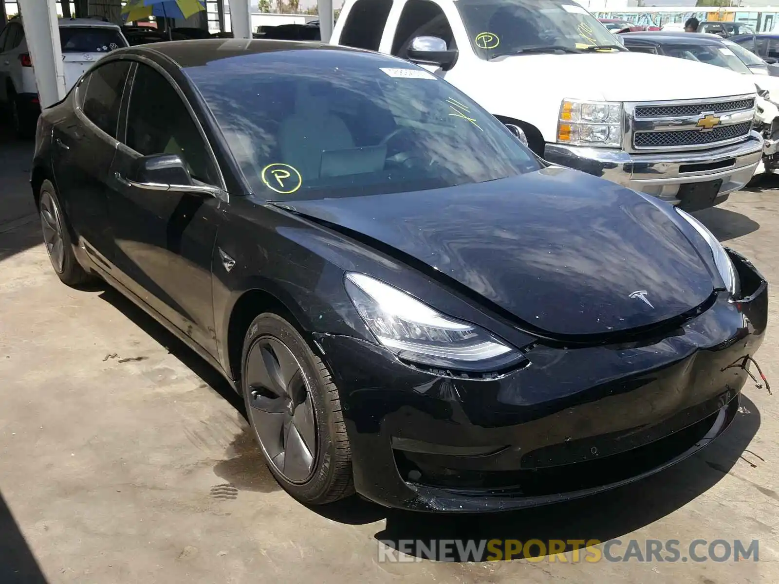 1 Photograph of a damaged car 5YJ3E1EB6LF639794 TESLA MODEL 3 2020