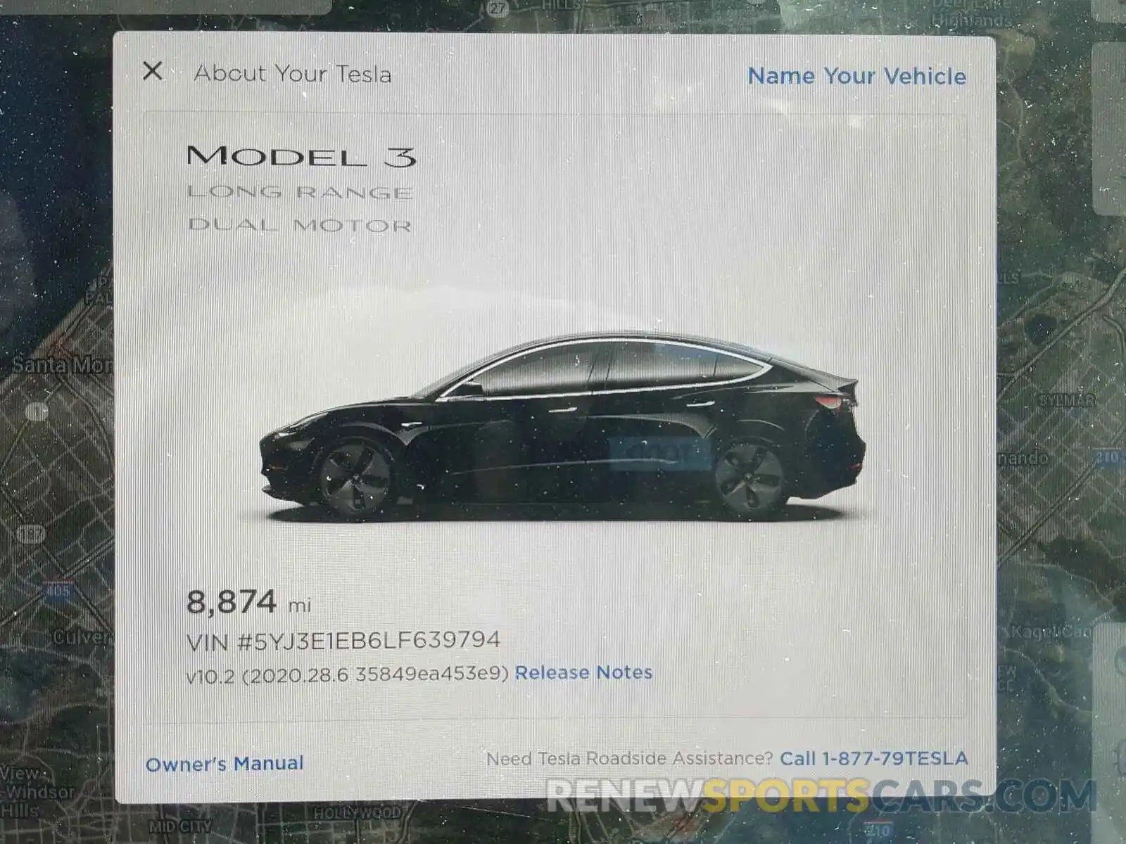 8 Фотография поврежденного автомобиля 5YJ3E1EB6LF639794 TESLA MODEL 3 2020