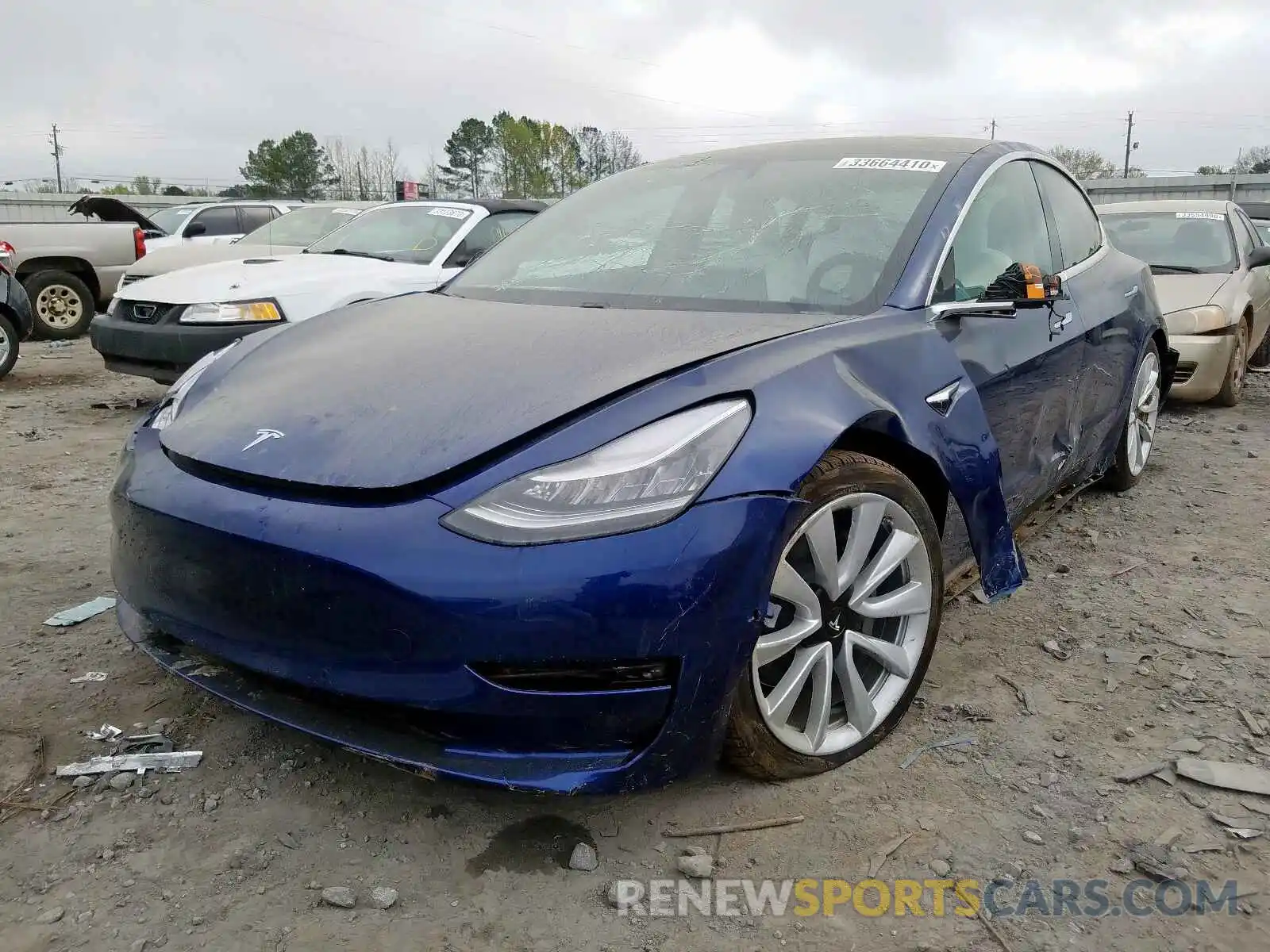 2 Photograph of a damaged car 5YJ3E1EB6LF640301 TESLA MODEL 3 2020