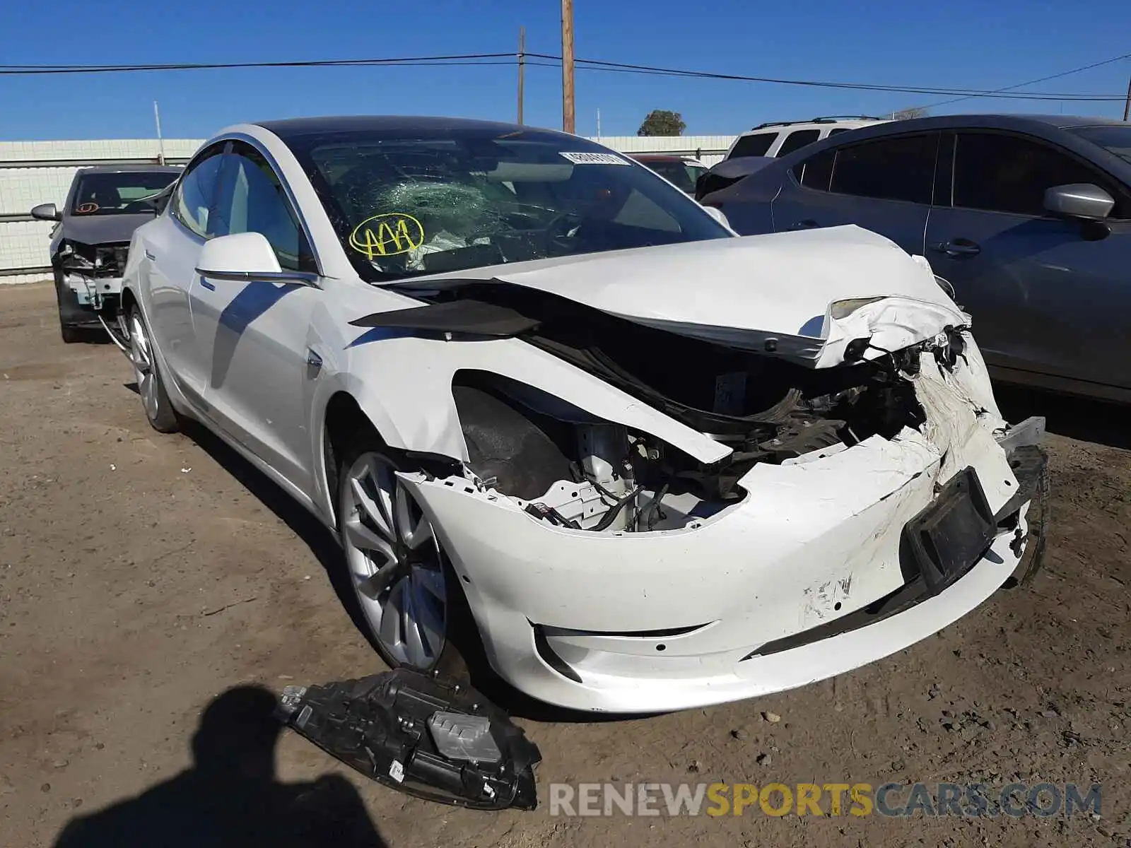 1 Photograph of a damaged car 5YJ3E1EB6LF640444 TESLA MODEL 3 2020