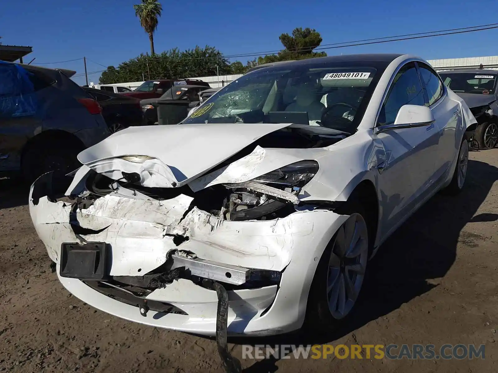 2 Photograph of a damaged car 5YJ3E1EB6LF640444 TESLA MODEL 3 2020