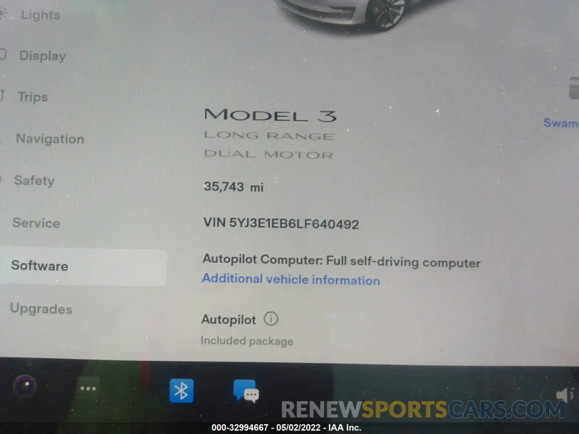 9 Photograph of a damaged car 5YJ3E1EB6LF640492 TESLA MODEL 3 2020