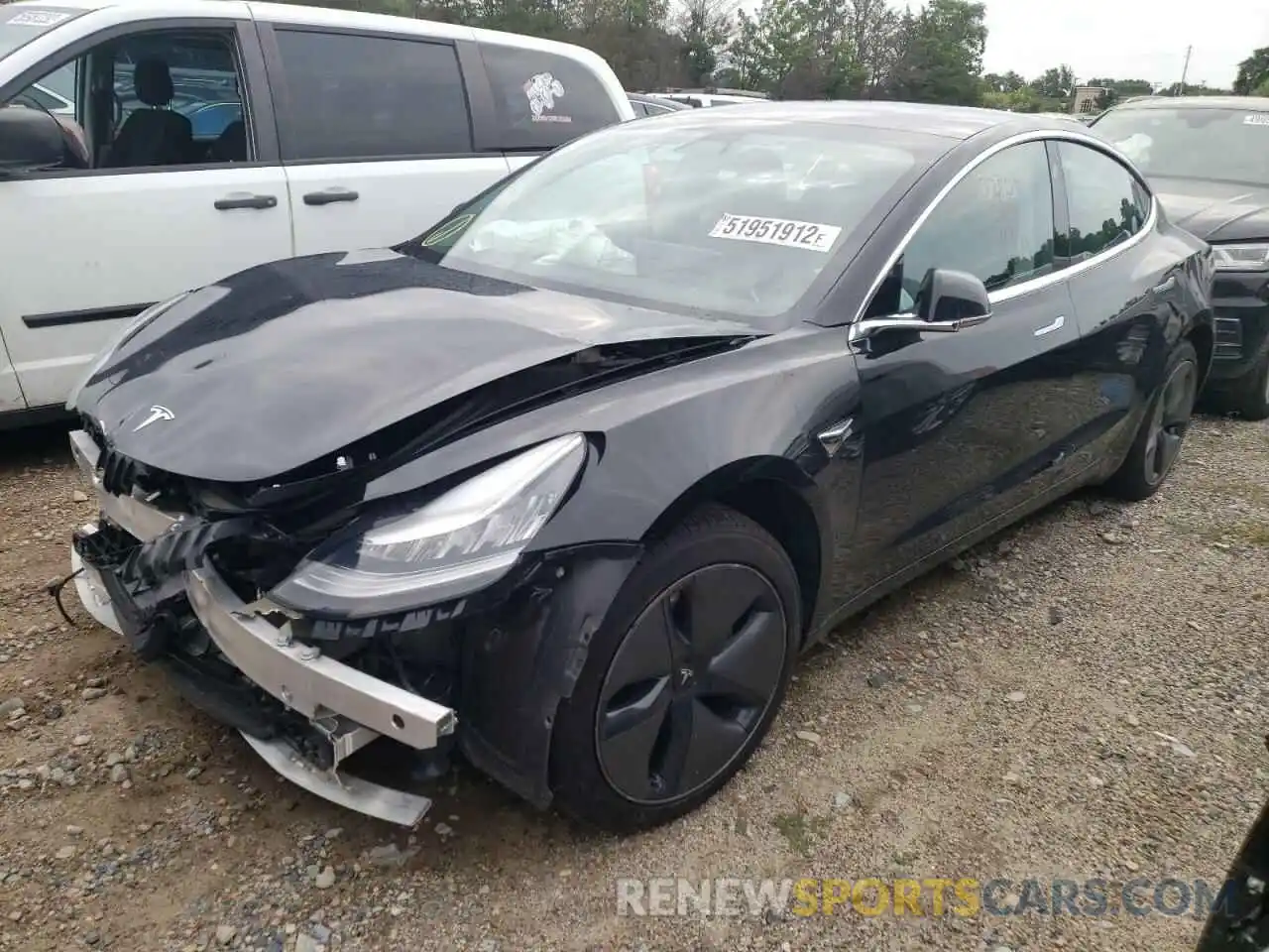 2 Photograph of a damaged car 5YJ3E1EB6LF662847 TESLA MODEL 3 2020