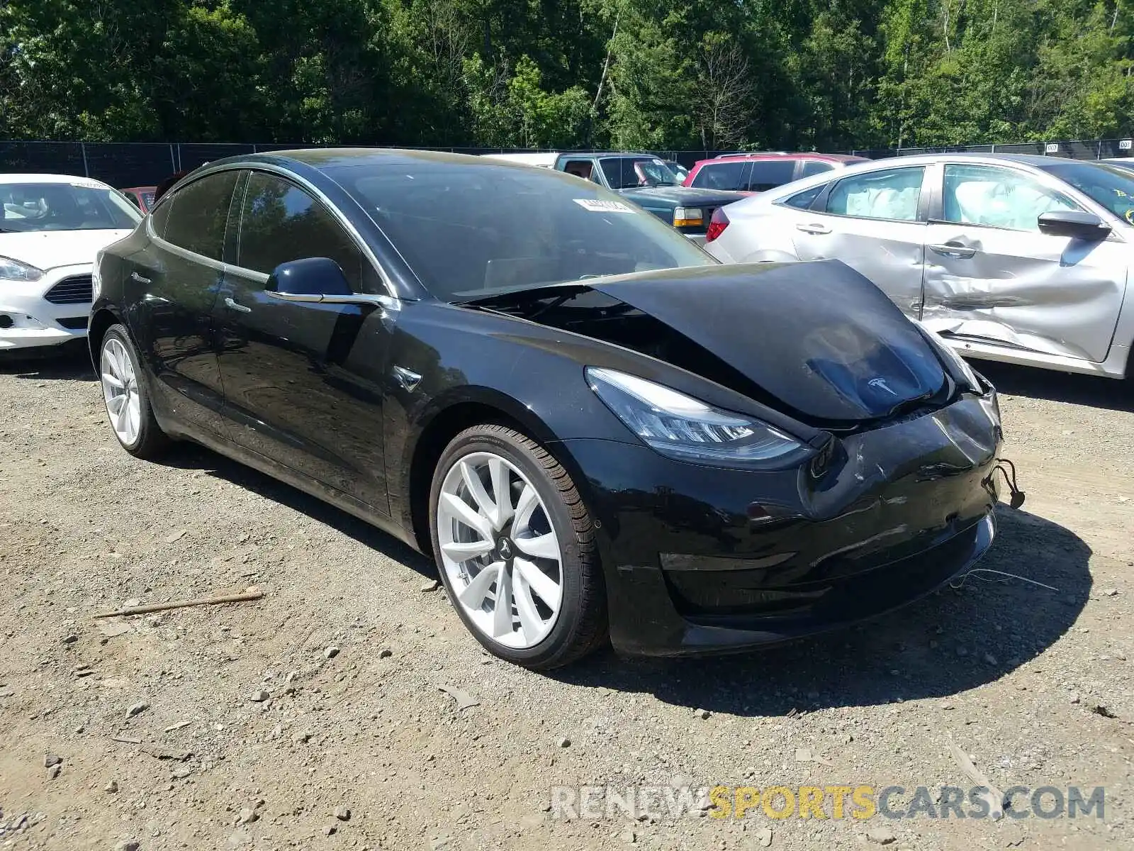 1 Photograph of a damaged car 5YJ3E1EB6LF666235 TESLA MODEL 3 2020