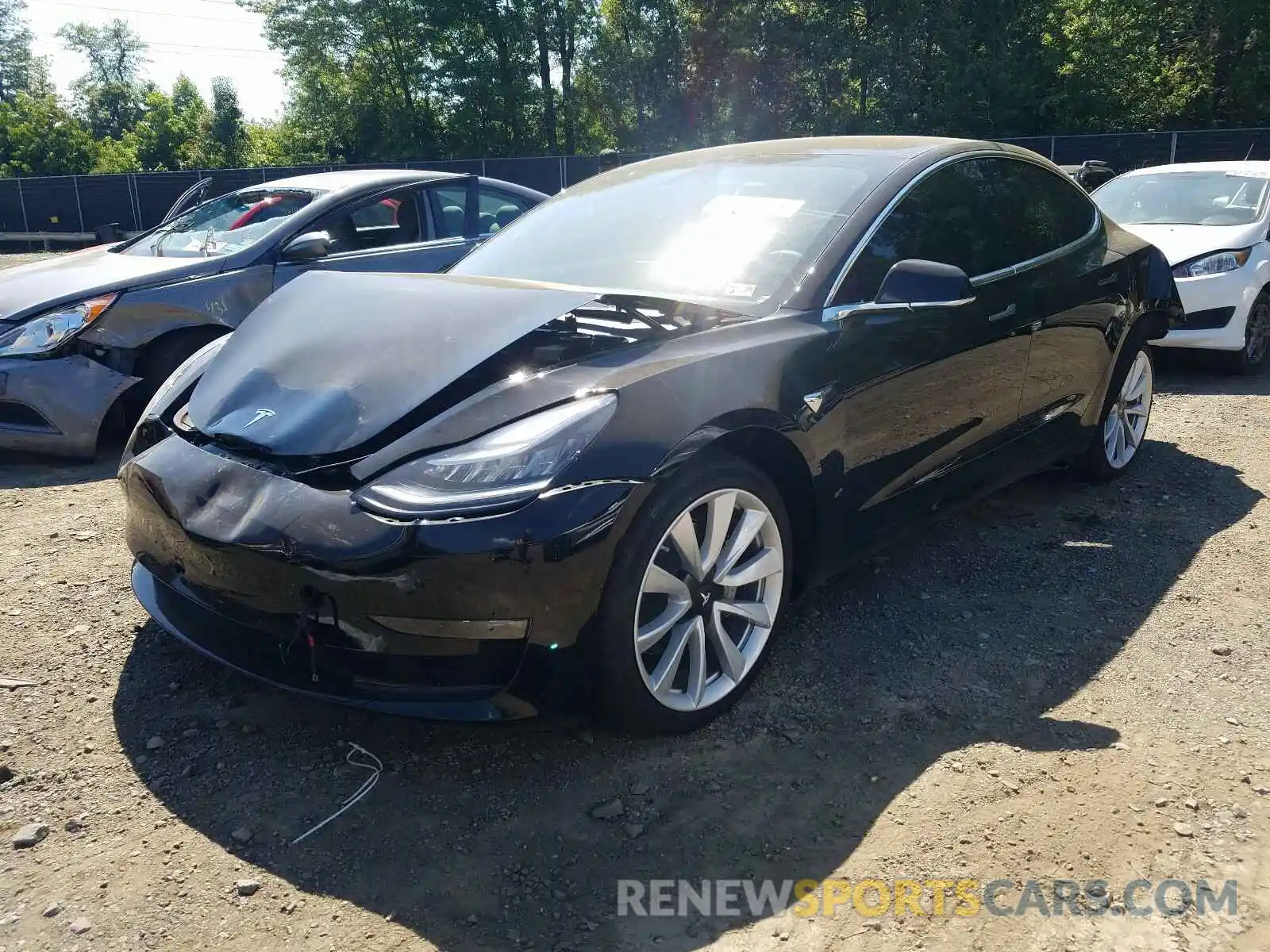 2 Photograph of a damaged car 5YJ3E1EB6LF666235 TESLA MODEL 3 2020