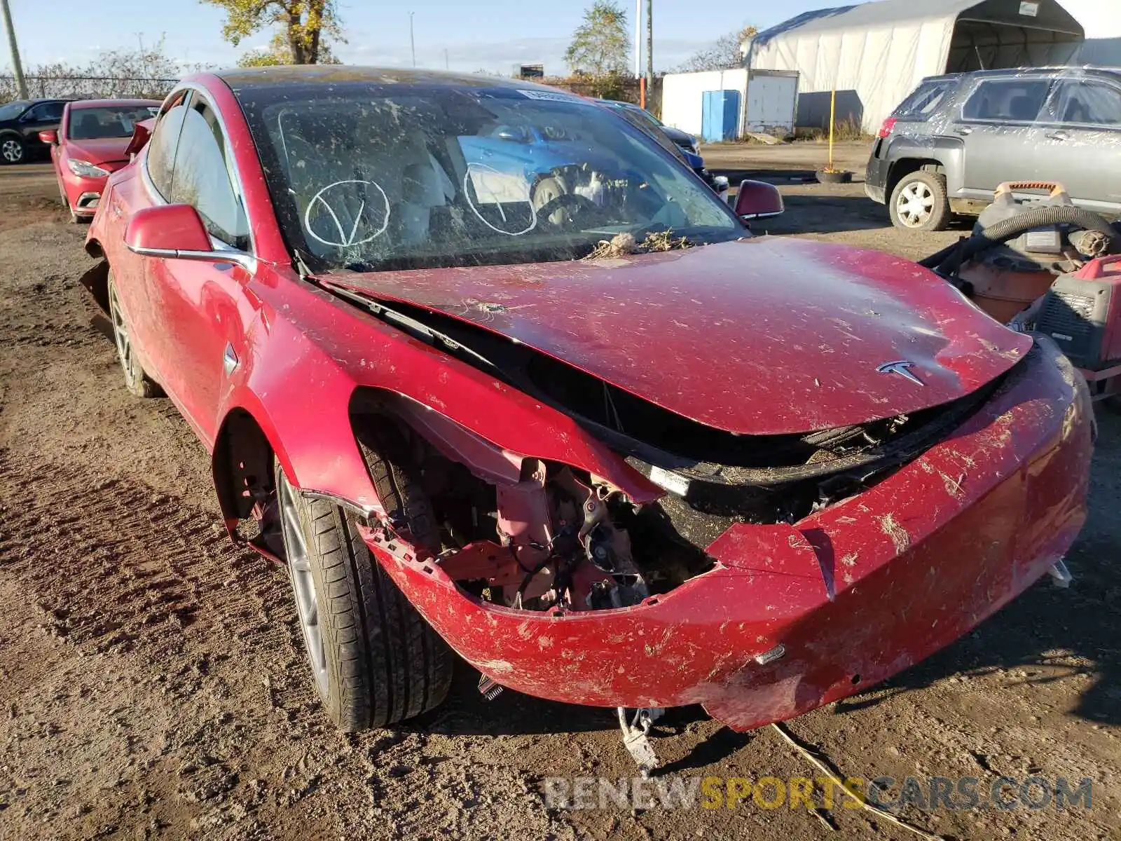 1 Photograph of a damaged car 5YJ3E1EB6LF670656 TESLA MODEL 3 2020