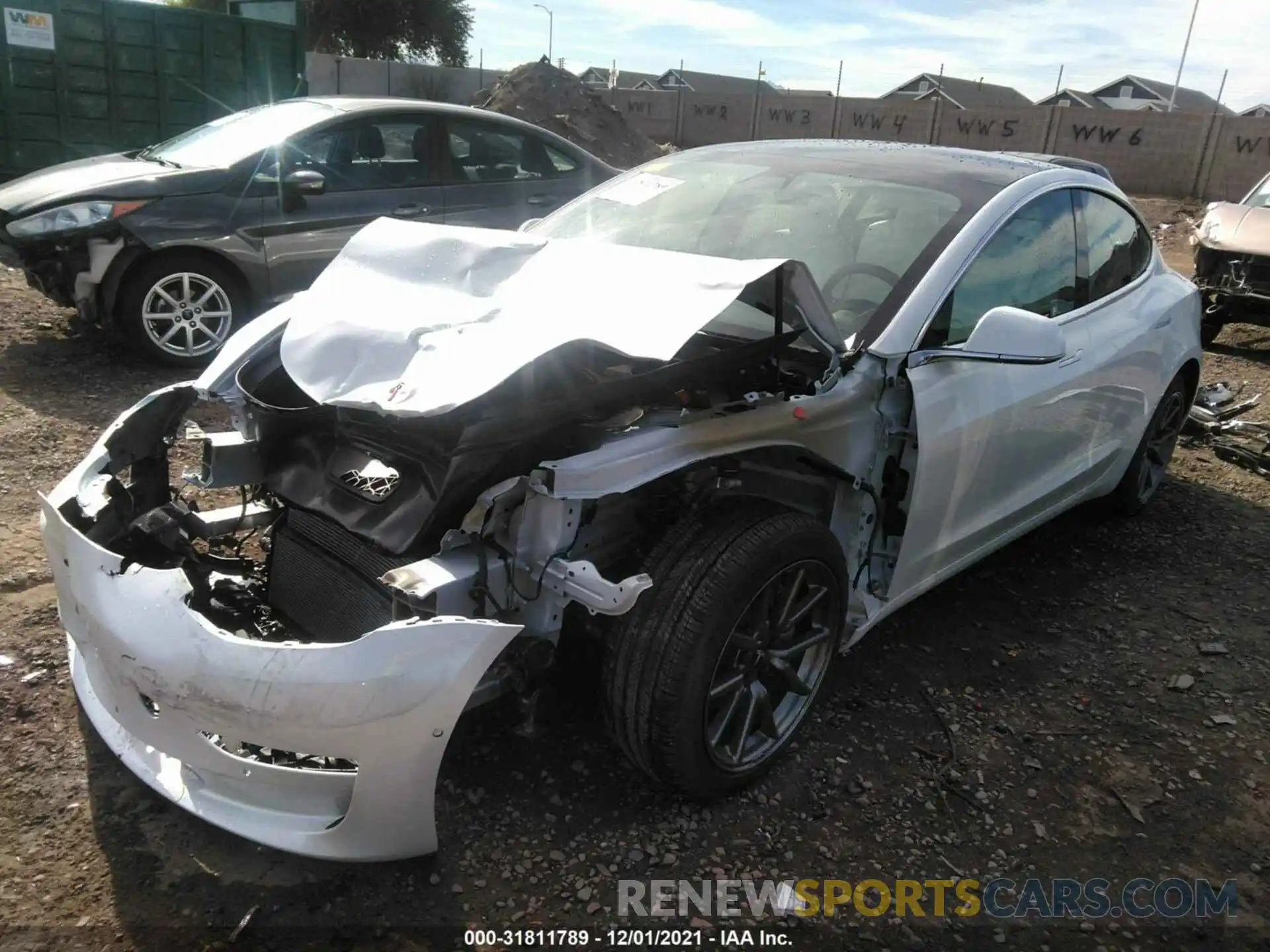 2 Photograph of a damaged car 5YJ3E1EB6LF712694 TESLA MODEL 3 2020