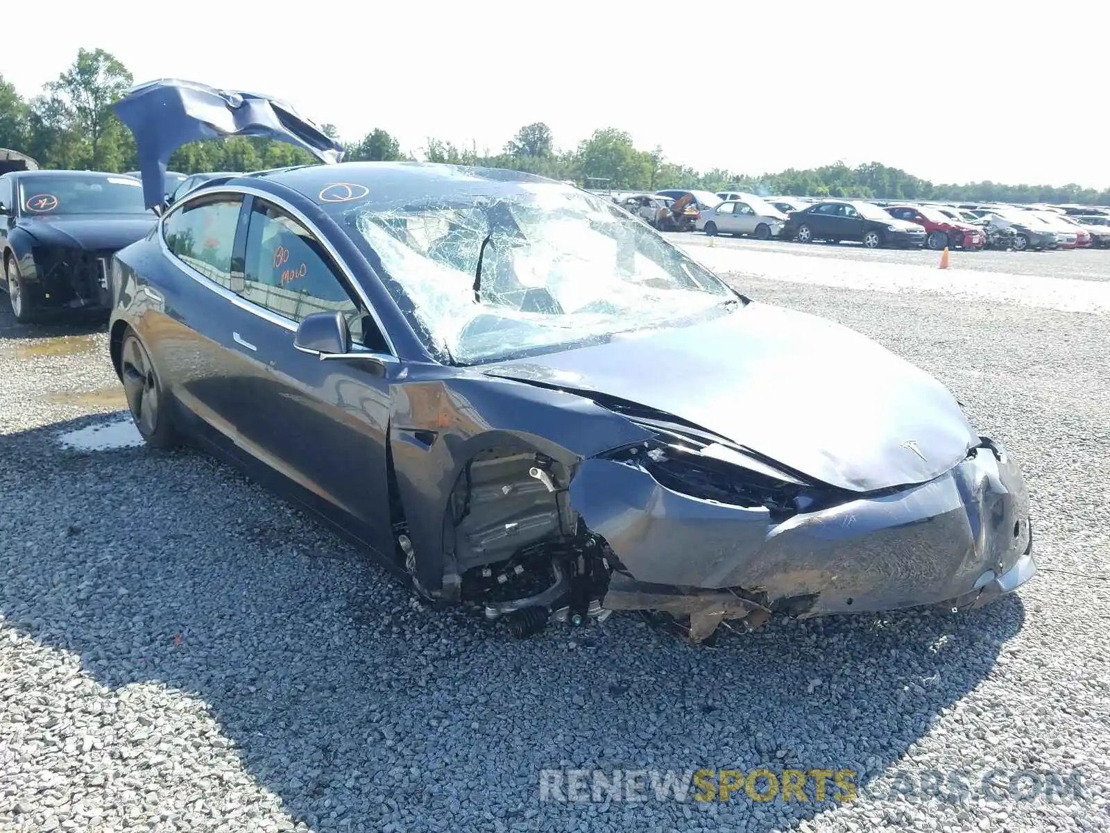 1 Photograph of a damaged car 5YJ3E1EB6LF717412 TESLA MODEL 3 2020