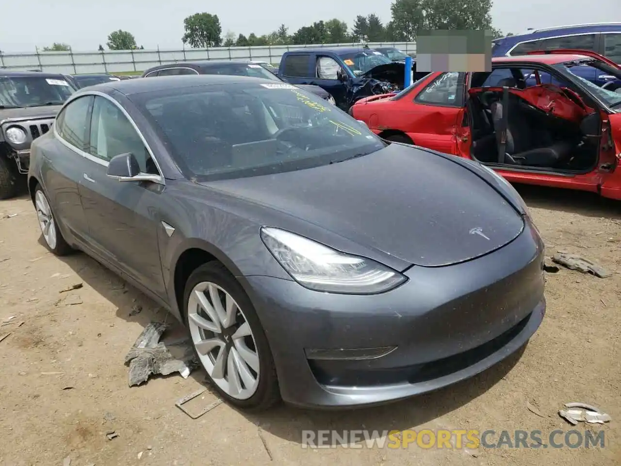 1 Photograph of a damaged car 5YJ3E1EB6LF722013 TESLA MODEL 3 2020