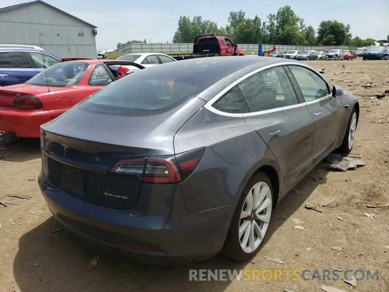 4 Photograph of a damaged car 5YJ3E1EB6LF722013 TESLA MODEL 3 2020