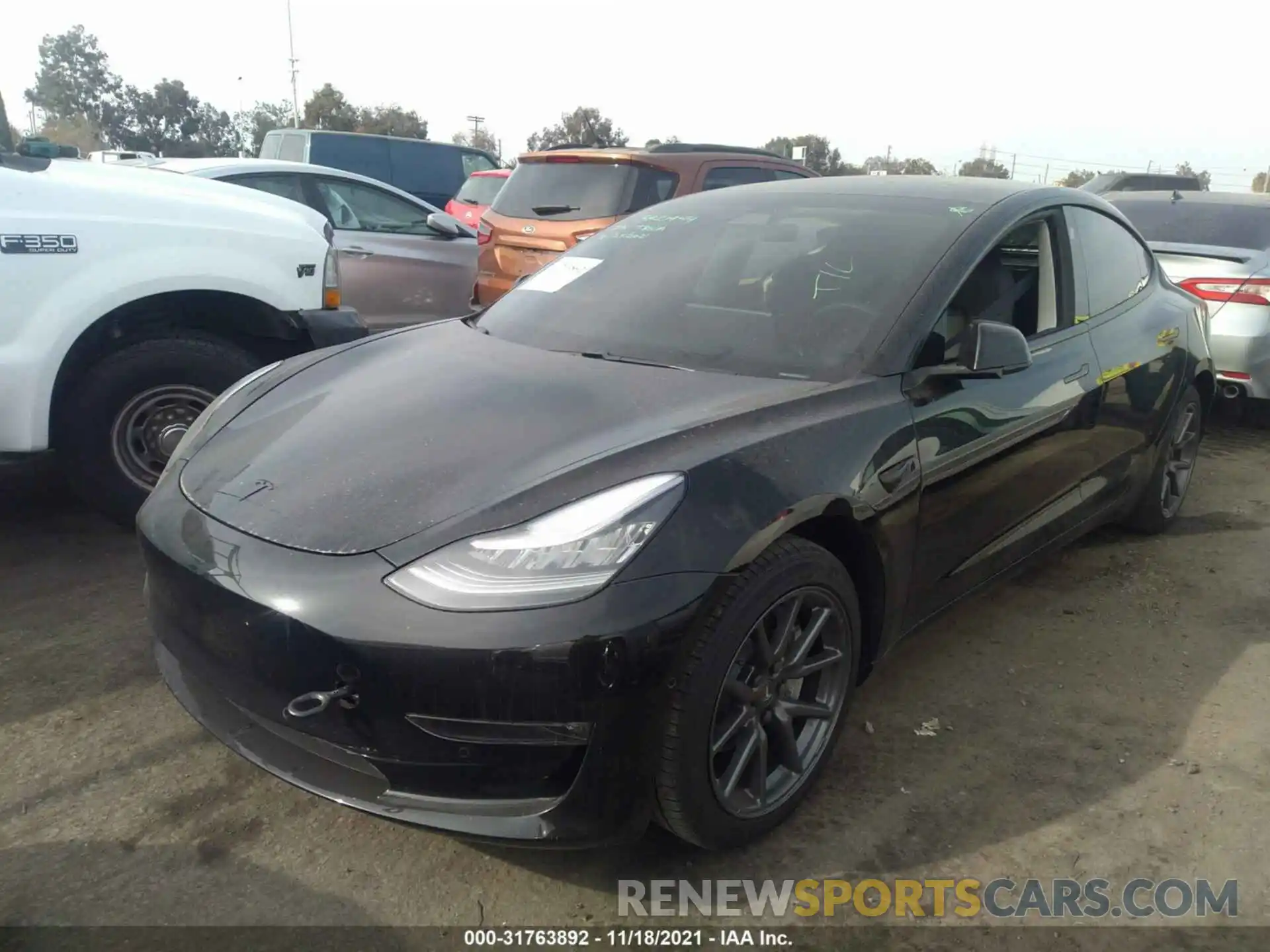 2 Photograph of a damaged car 5YJ3E1EB6LF741421 TESLA MODEL 3 2020