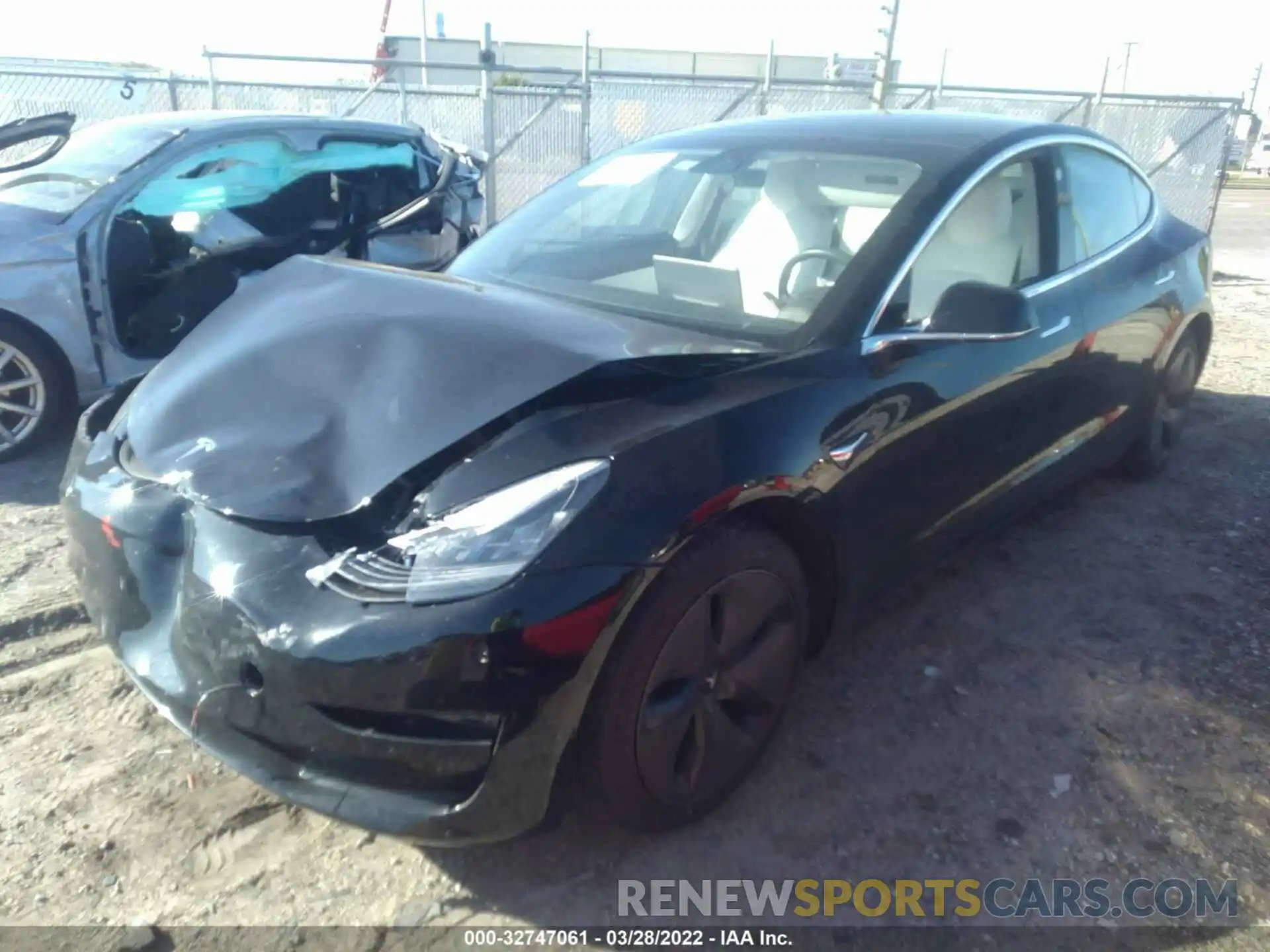 2 Photograph of a damaged car 5YJ3E1EB6LF742116 TESLA MODEL 3 2020