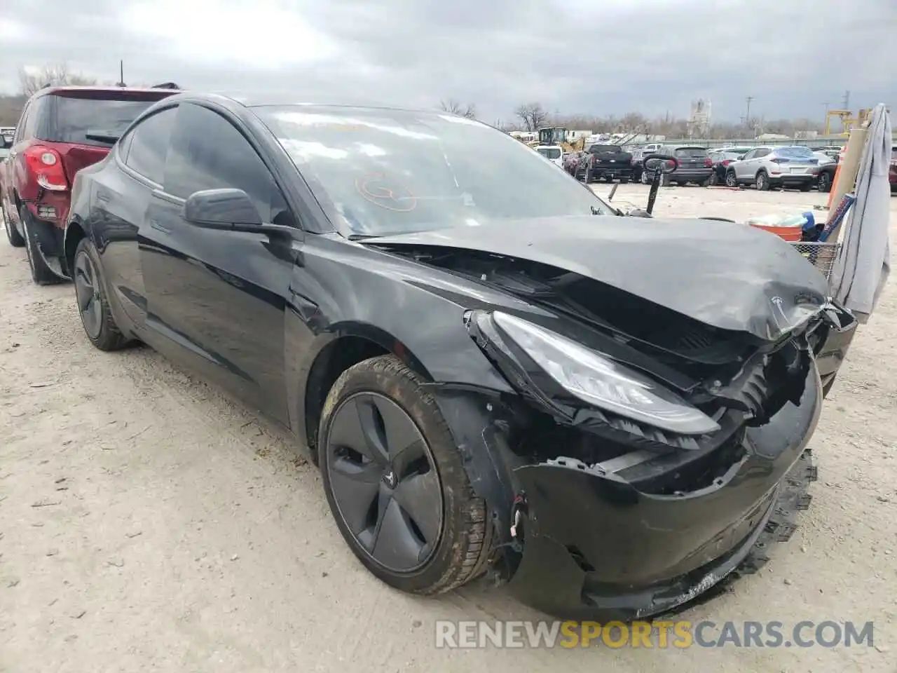 1 Photograph of a damaged car 5YJ3E1EB6LF744268 TESLA MODEL 3 2020