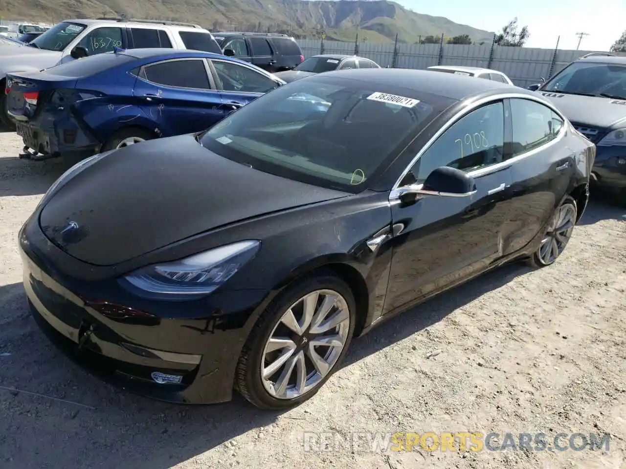 2 Photograph of a damaged car 5YJ3E1EB6LF746599 TESLA MODEL 3 2020