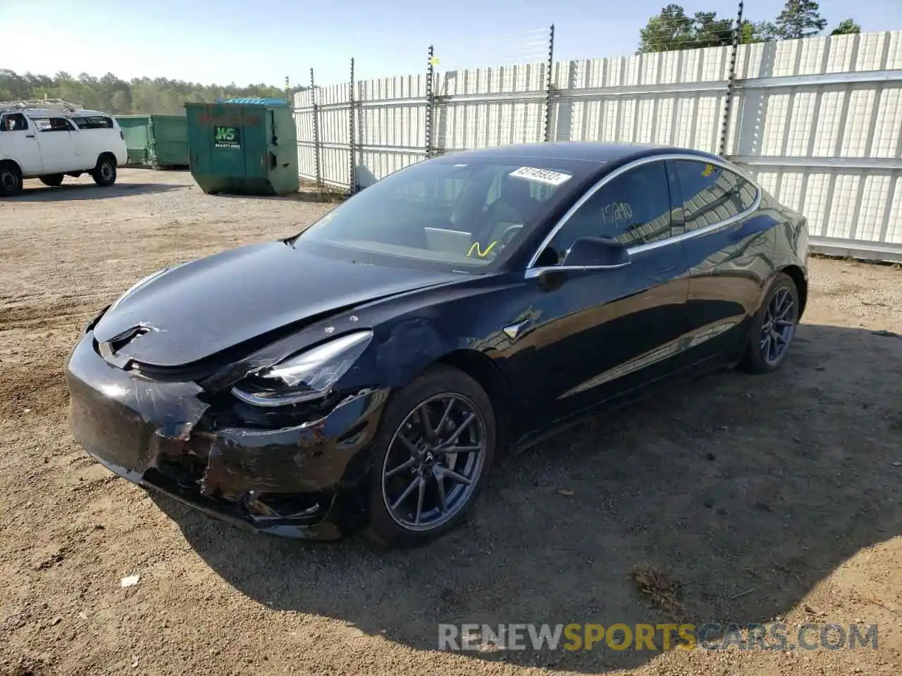 2 Photograph of a damaged car 5YJ3E1EB6LF774841 TESLA MODEL 3 2020