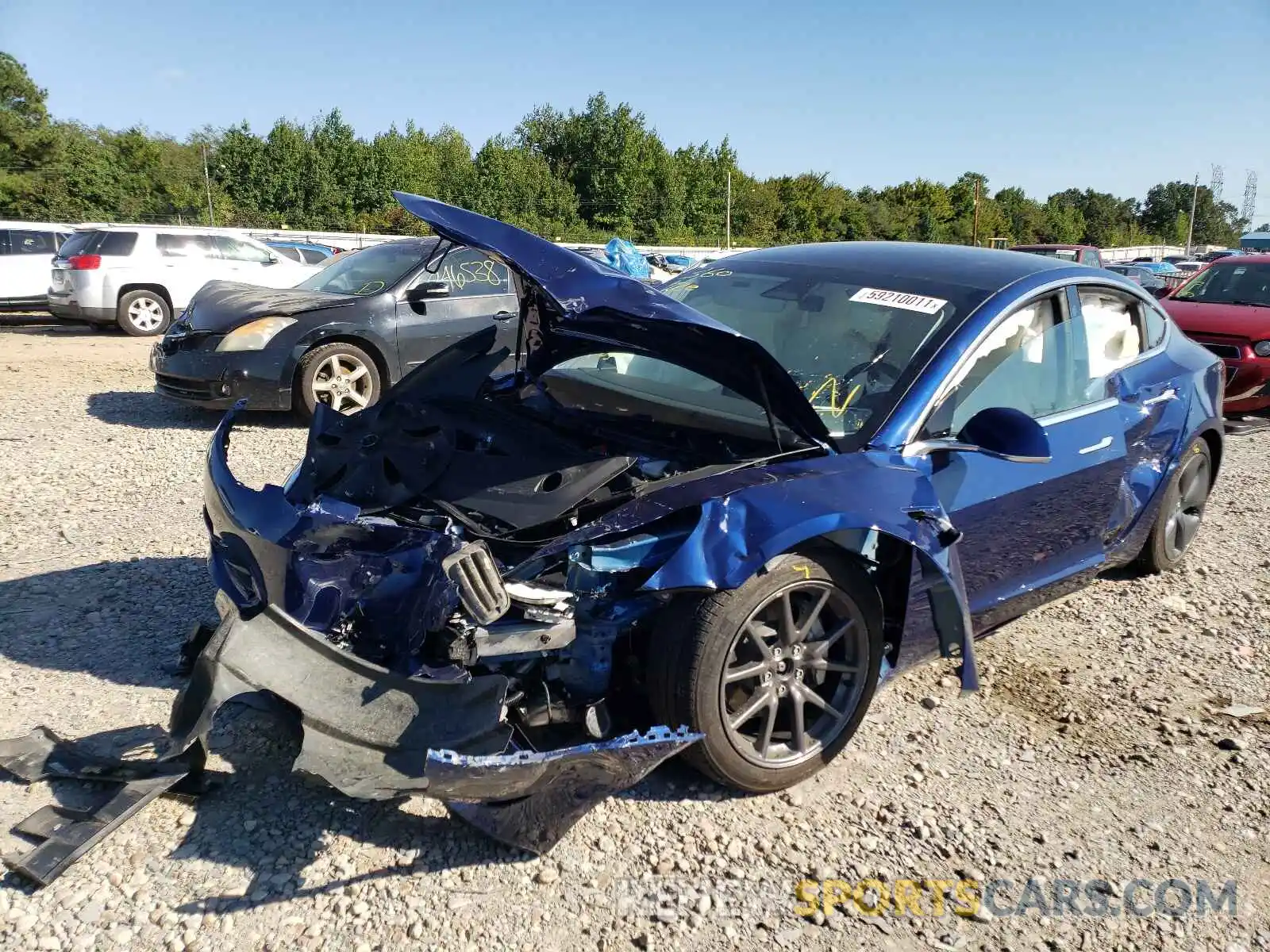 2 Photograph of a damaged car 5YJ3E1EB6LF787783 TESLA MODEL 3 2020