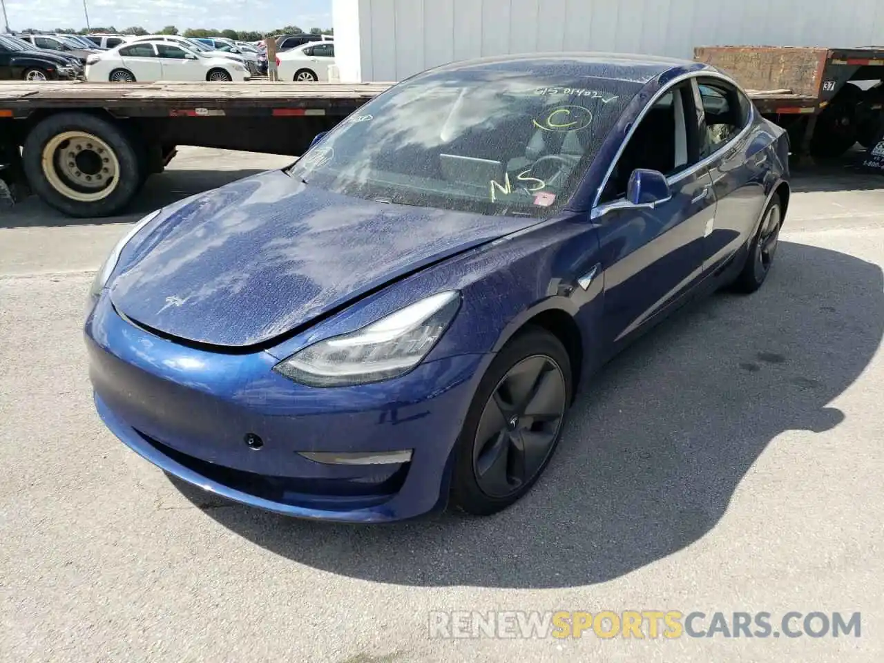 2 Photograph of a damaged car 5YJ3E1EB6LF794944 TESLA MODEL 3 2020