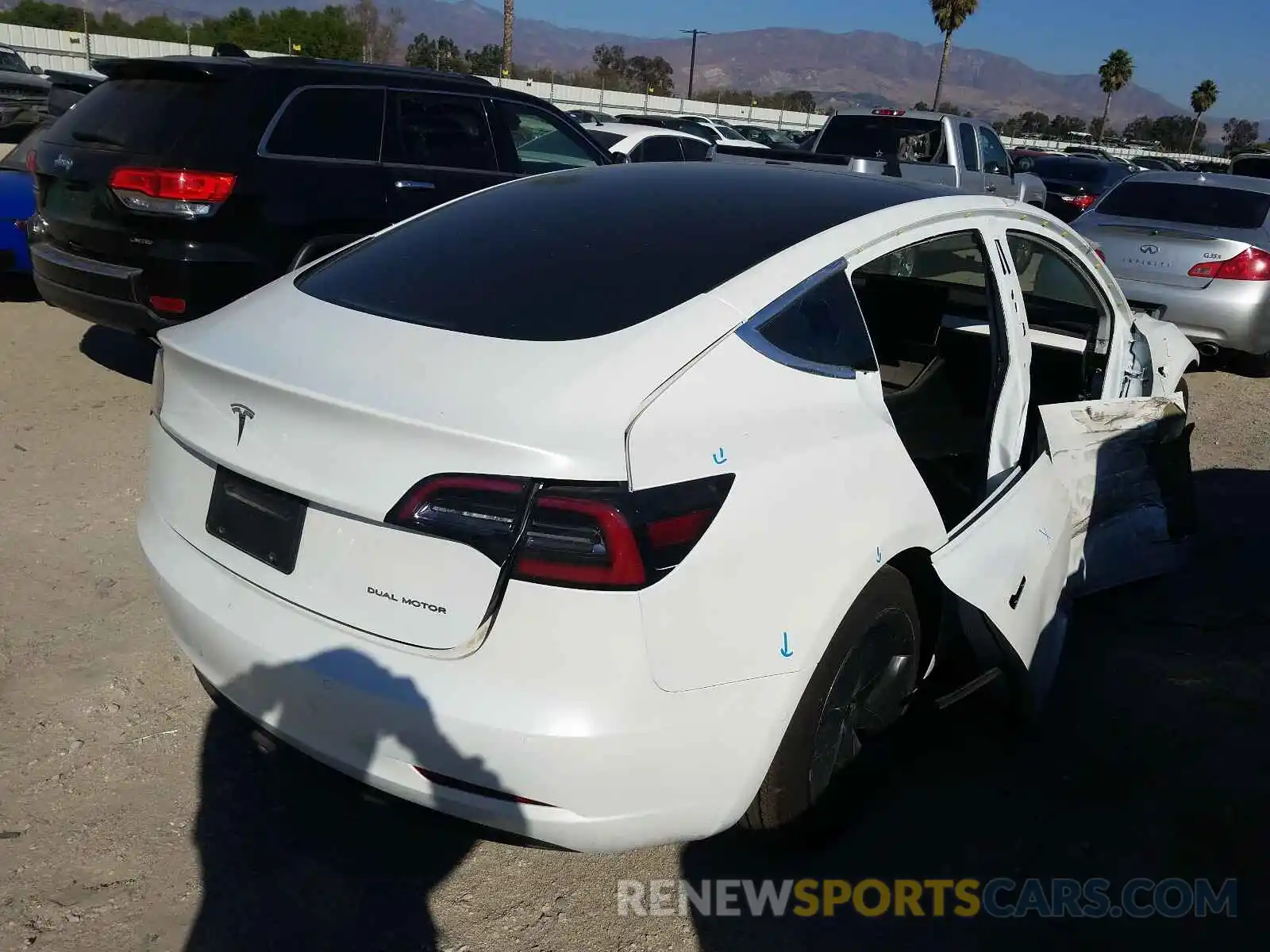 4 Photograph of a damaged car 5YJ3E1EB6LF801794 TESLA MODEL 3 2020