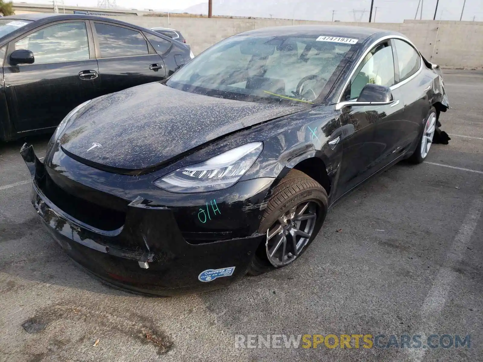 2 Photograph of a damaged car 5YJ3E1EB6LF806641 TESLA MODEL 3 2020