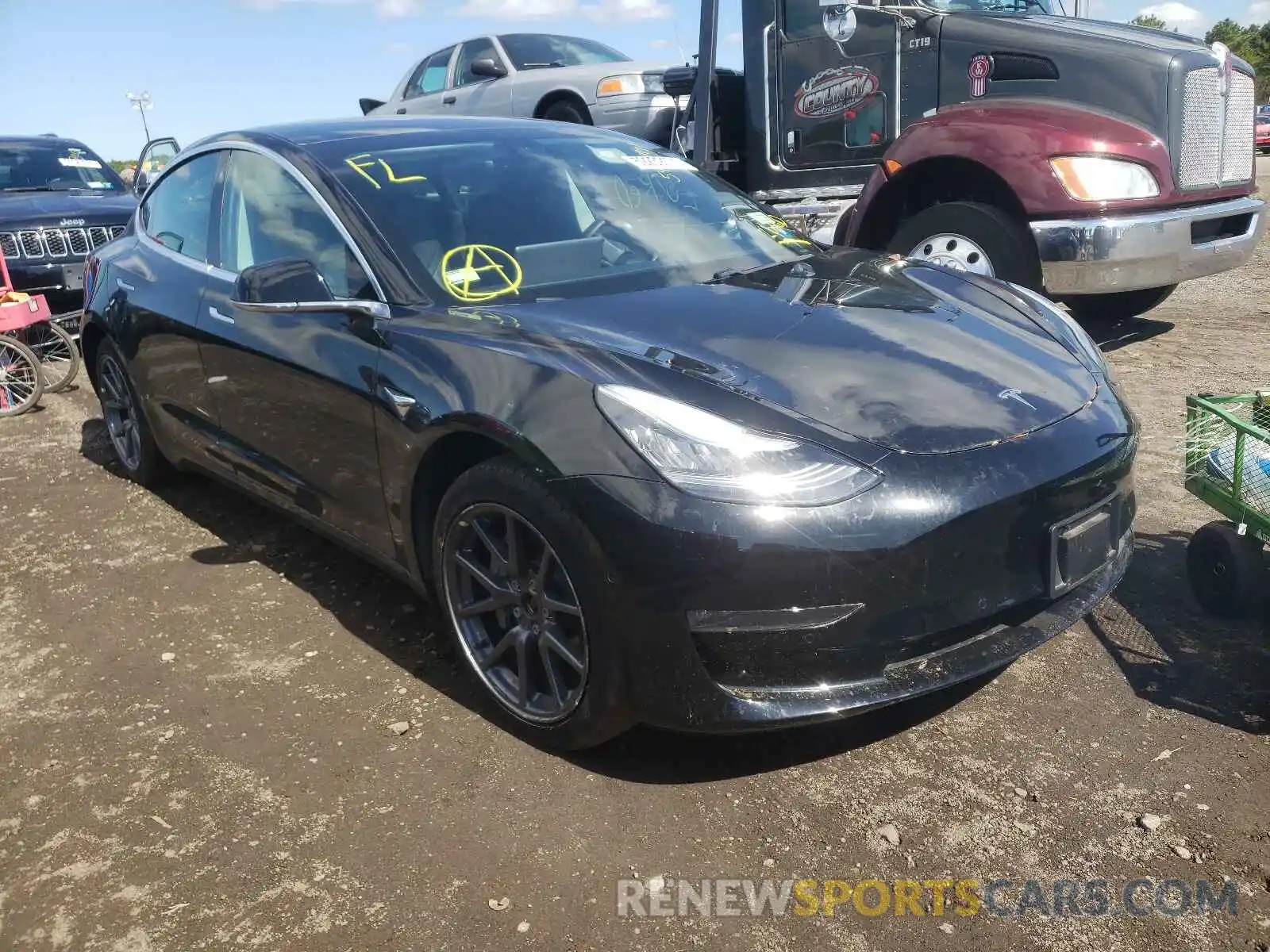 1 Photograph of a damaged car 5YJ3E1EB7LF599824 TESLA MODEL 3 2020