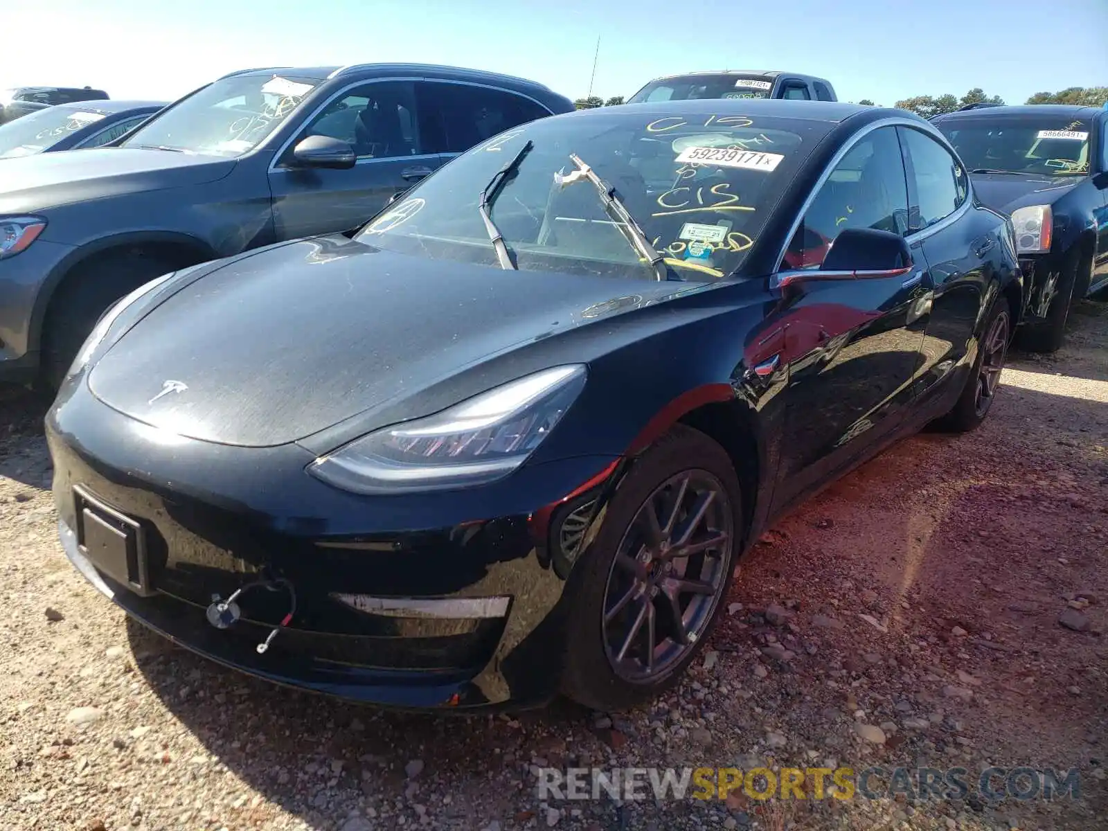 2 Photograph of a damaged car 5YJ3E1EB7LF599824 TESLA MODEL 3 2020