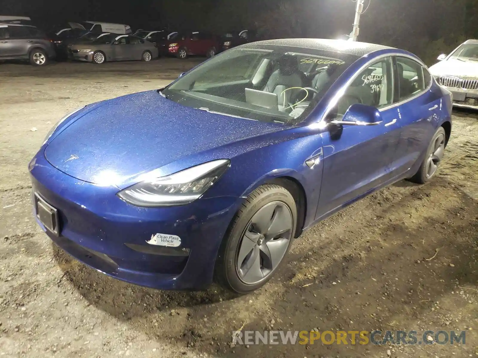 2 Photograph of a damaged car 5YJ3E1EB7LF617335 TESLA MODEL 3 2020