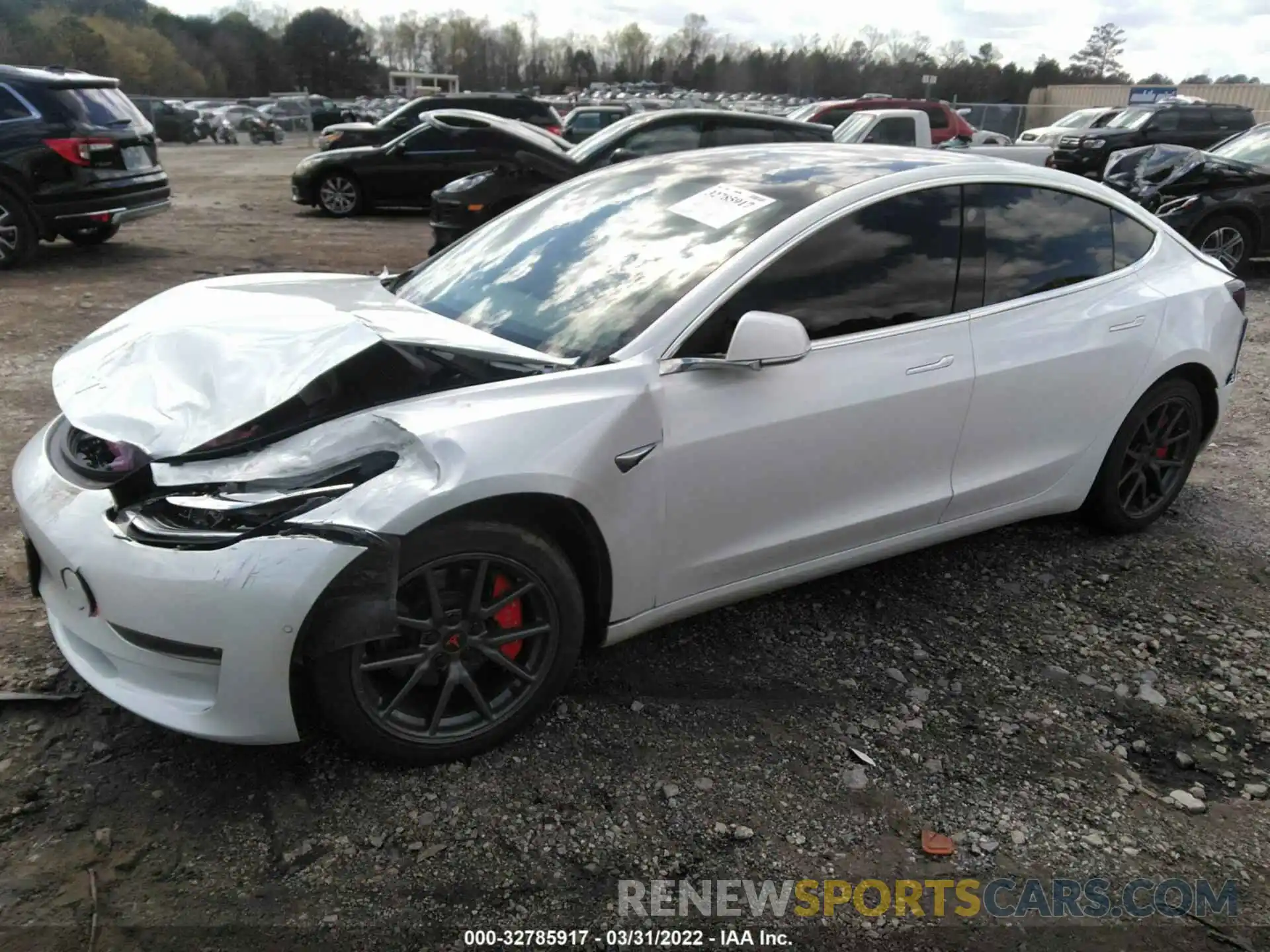 2 Photograph of a damaged car 5YJ3E1EB7LF619327 TESLA MODEL 3 2020