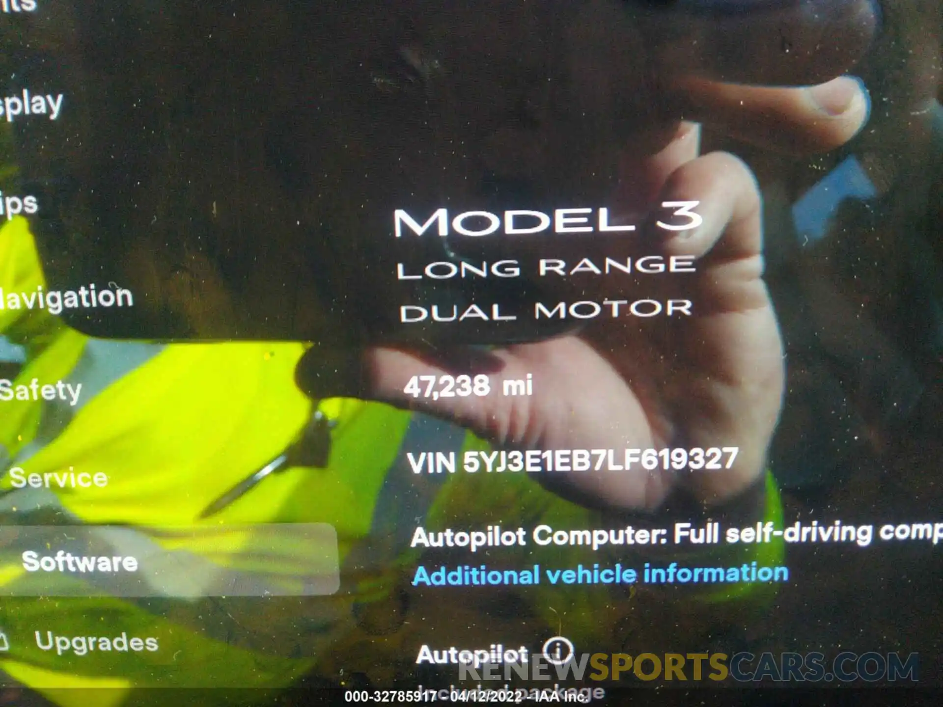 7 Photograph of a damaged car 5YJ3E1EB7LF619327 TESLA MODEL 3 2020