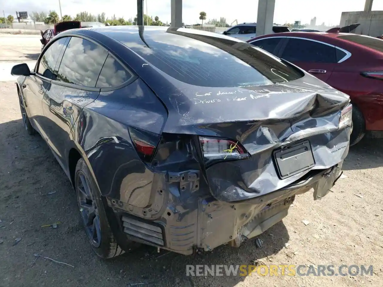 3 Photograph of a damaged car 5YJ3E1EB7LF619893 TESLA MODEL 3 2020