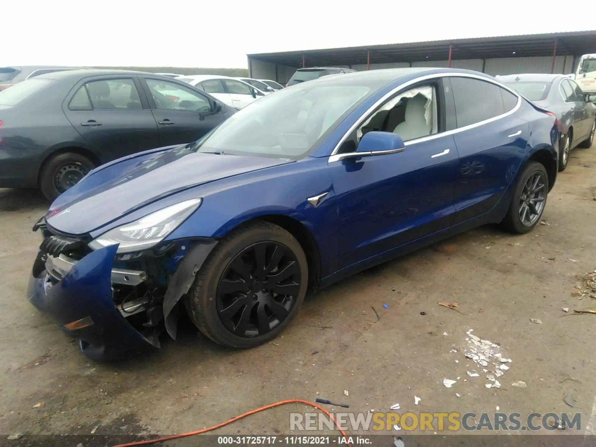 2 Photograph of a damaged car 5YJ3E1EB7LF621952 TESLA MODEL 3 2020