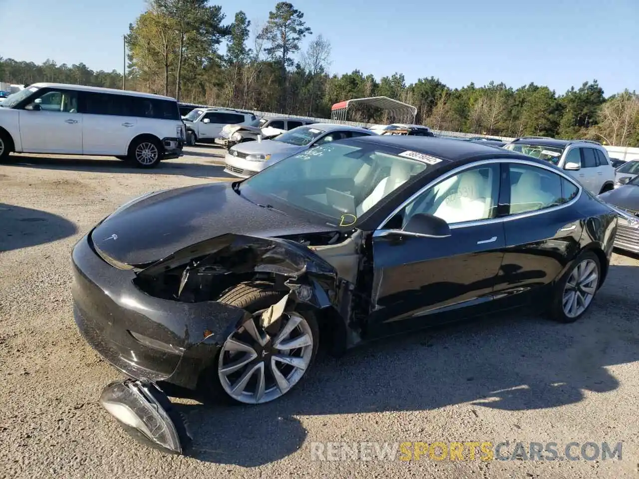 2 Photograph of a damaged car 5YJ3E1EB7LF622356 TESLA MODEL 3 2020