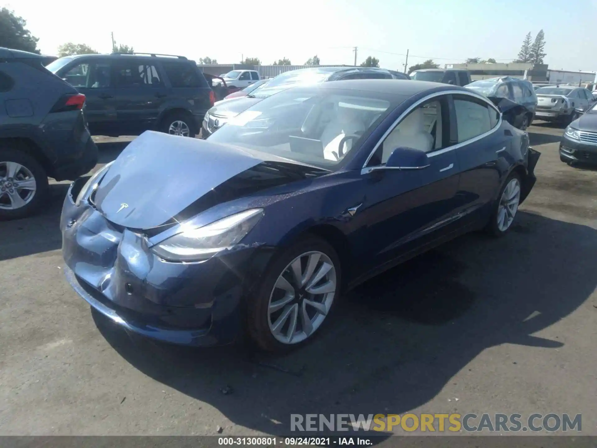 2 Photograph of a damaged car 5YJ3E1EB7LF622602 TESLA MODEL 3 2020