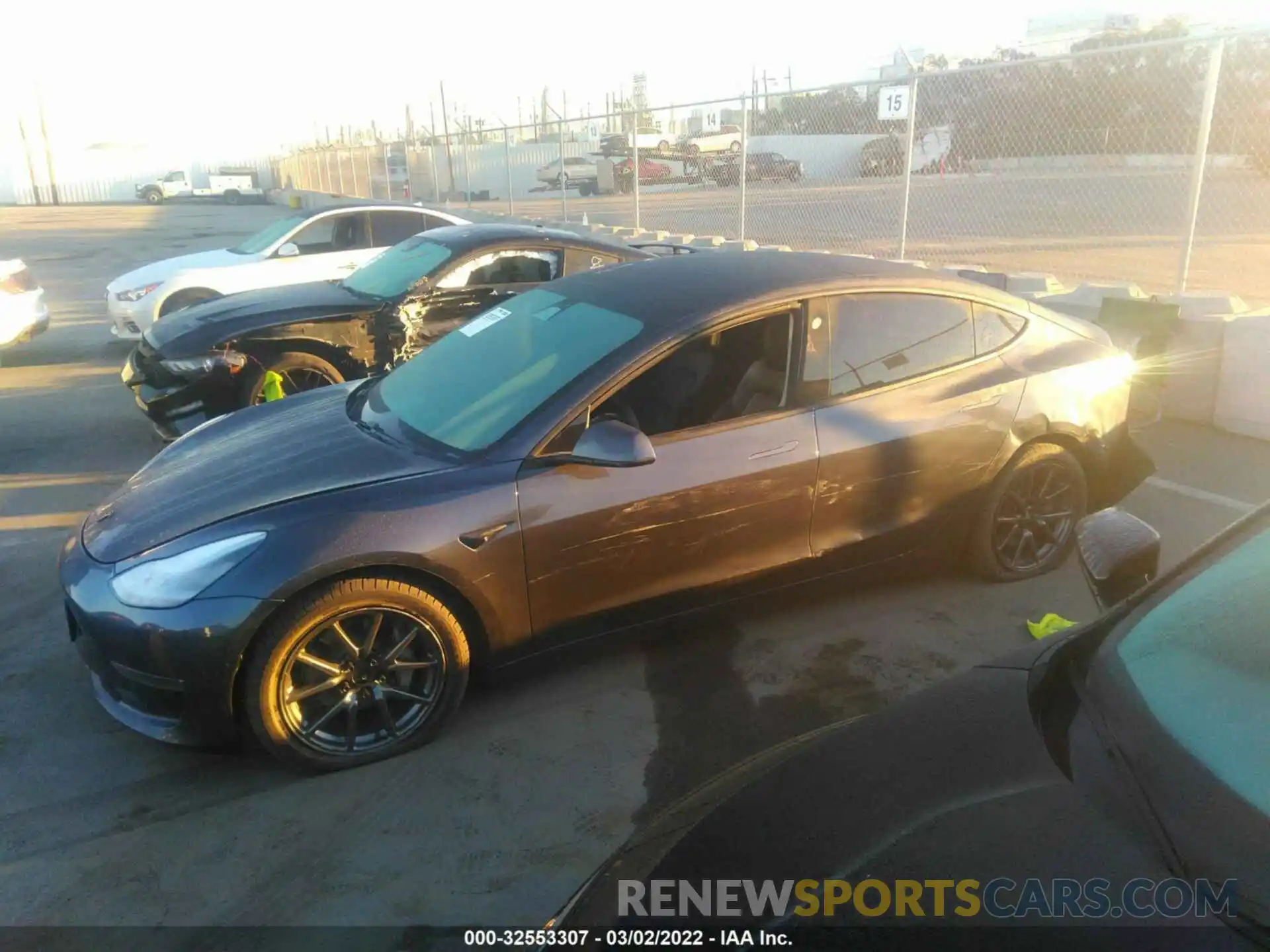 2 Photograph of a damaged car 5YJ3E1EB7LF635379 TESLA MODEL 3 2020