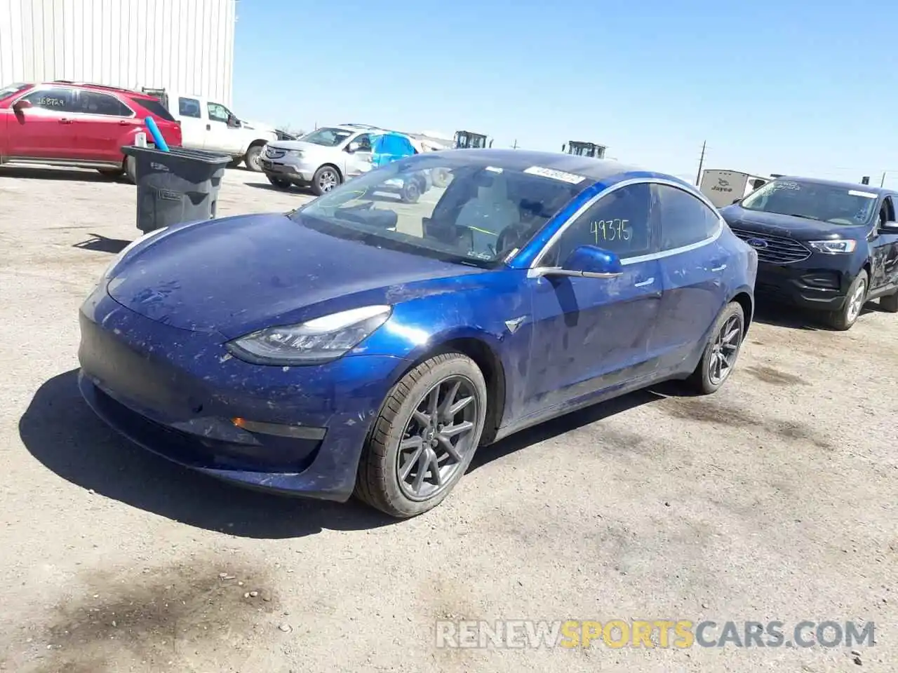 2 Photograph of a damaged car 5YJ3E1EB7LF639268 TESLA MODEL 3 2020