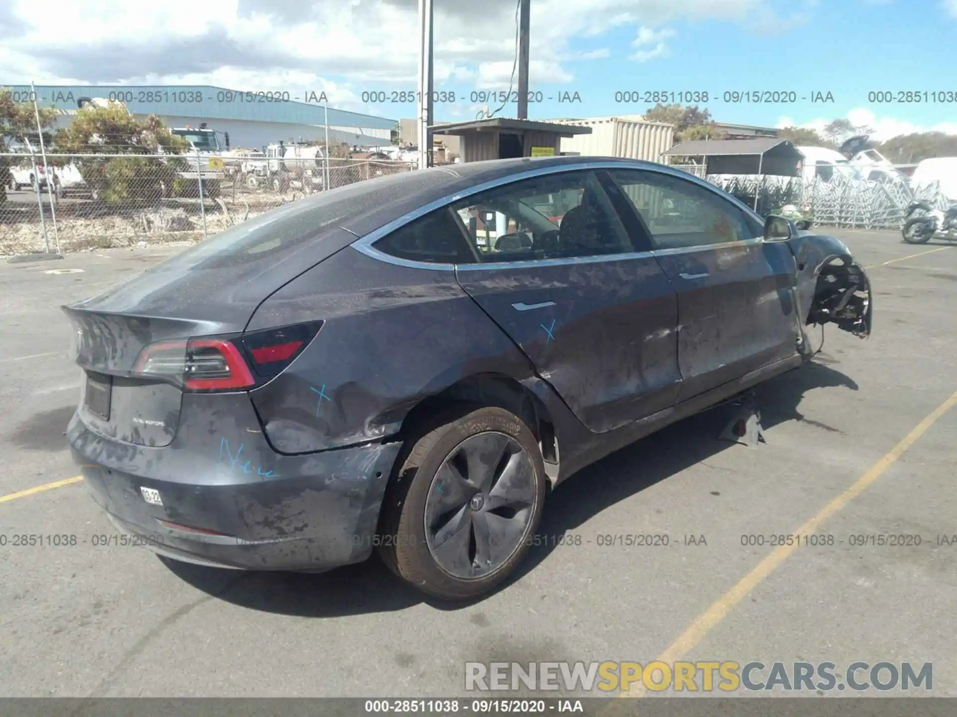 4 Photograph of a damaged car 5YJ3E1EB7LF663599 TESLA MODEL 3 2020