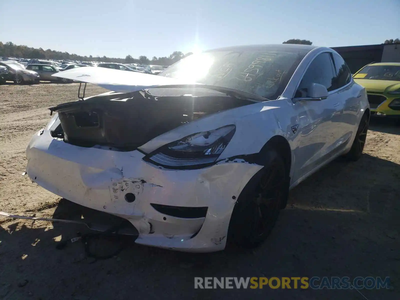 2 Photograph of a damaged car 5YJ3E1EB7LF665062 TESLA MODEL 3 2020