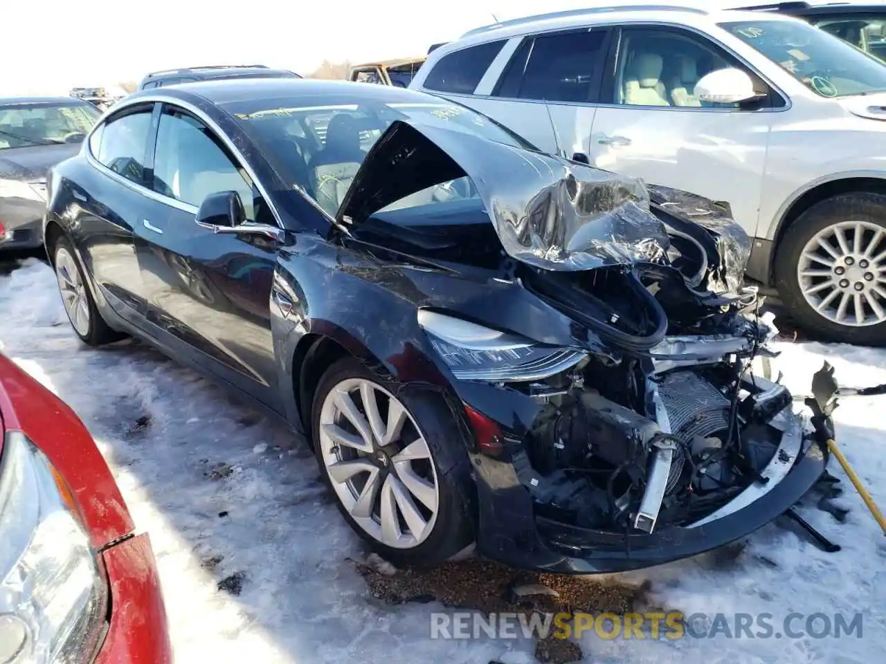 1 Photograph of a damaged car 5YJ3E1EB7LF666177 TESLA MODEL 3 2020